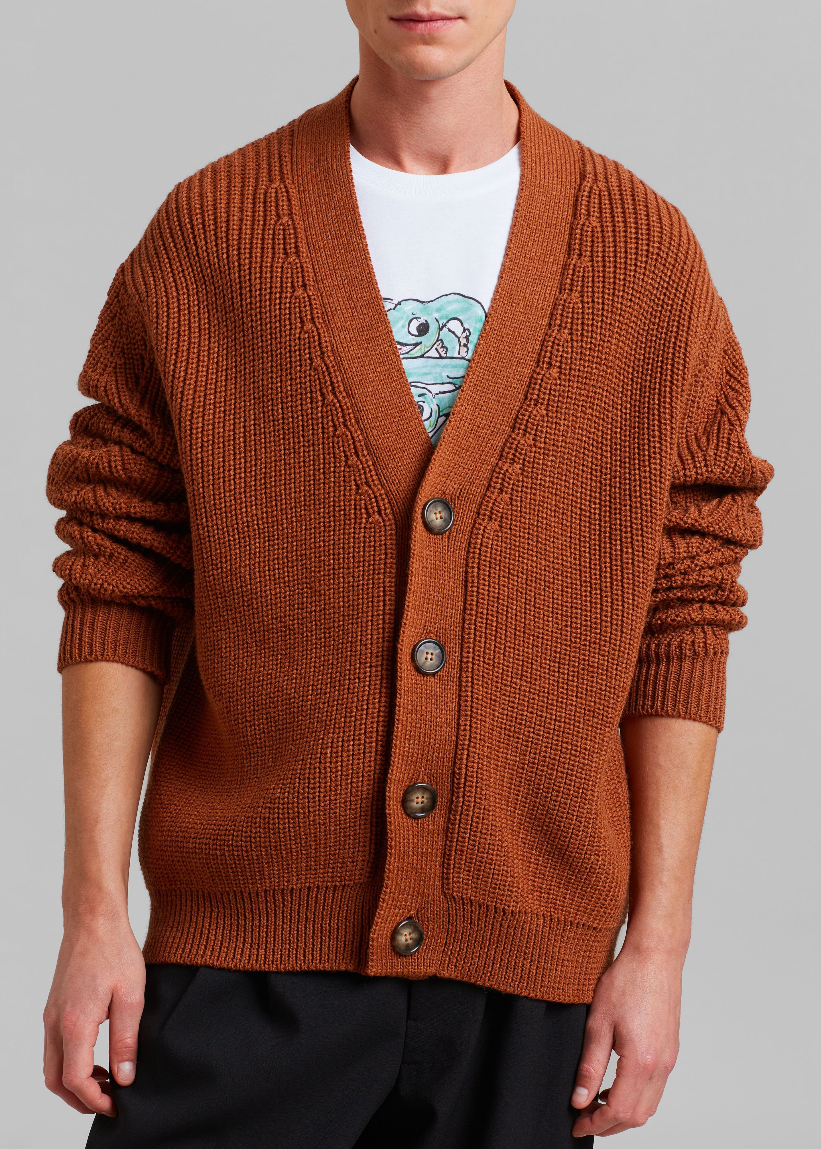Róhe Unisex Leo Cardigan - Rust sold by Frankie Shop product image thumbnail 5