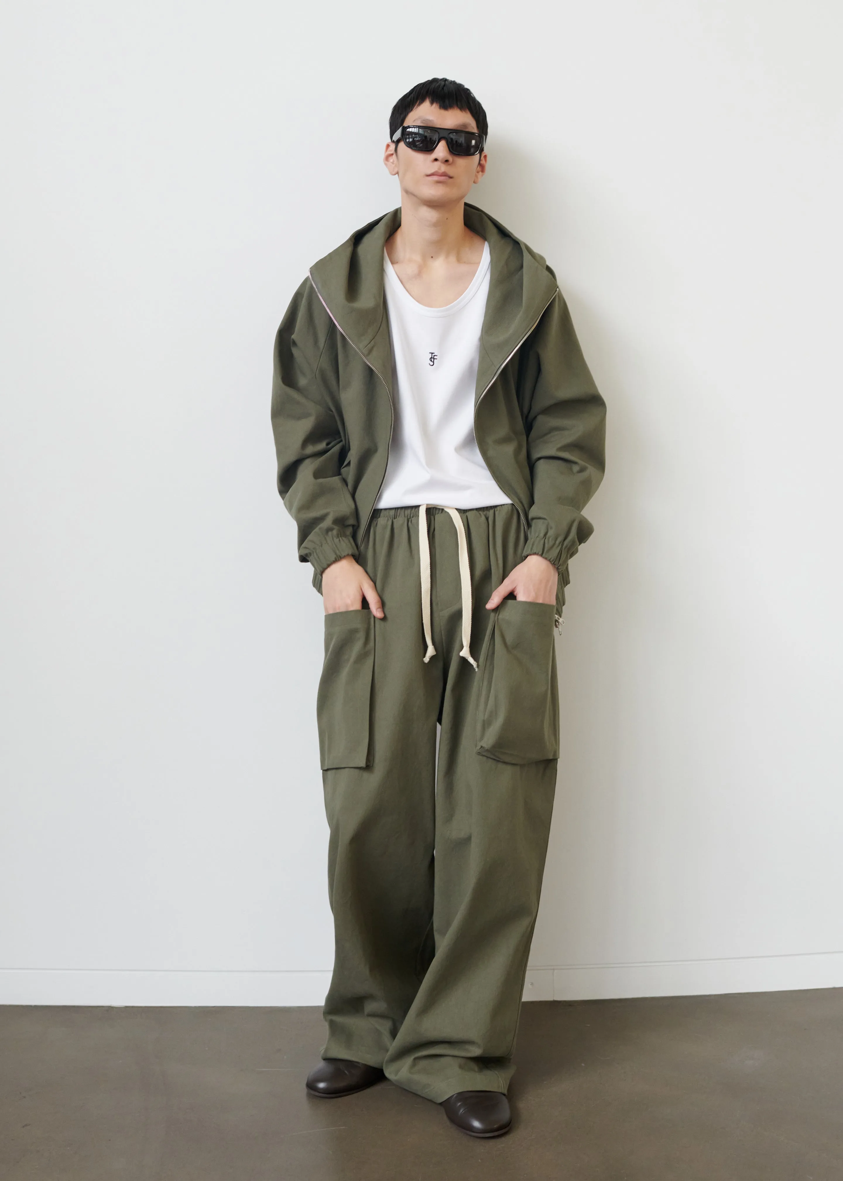 Lauri Drawstring Cargo Pants - Khaki sold by Frankie Shop