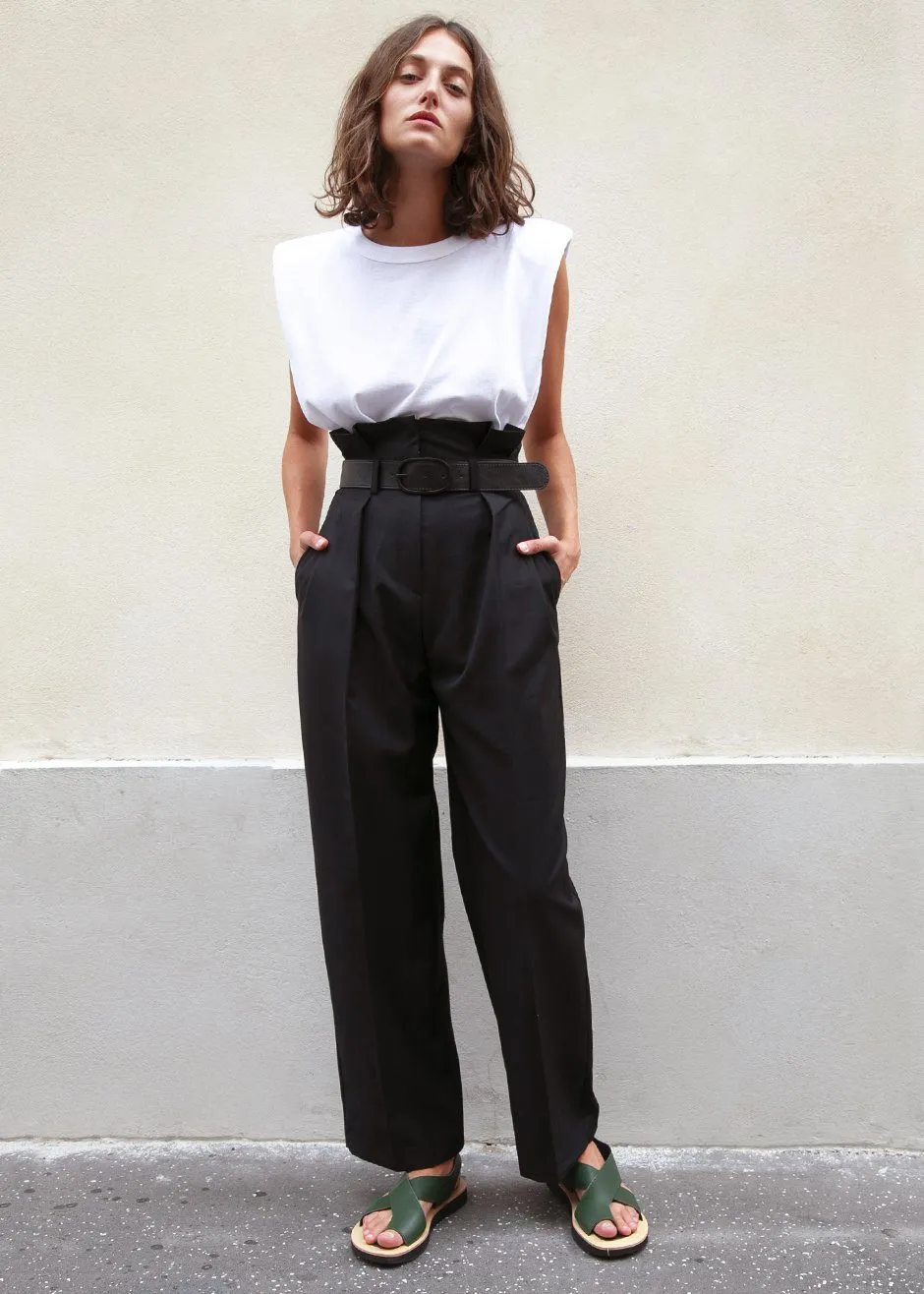 Eva Padded Shoulder Muscle T-Shirt - White sold by Frankie Shop product image thumbnail 2