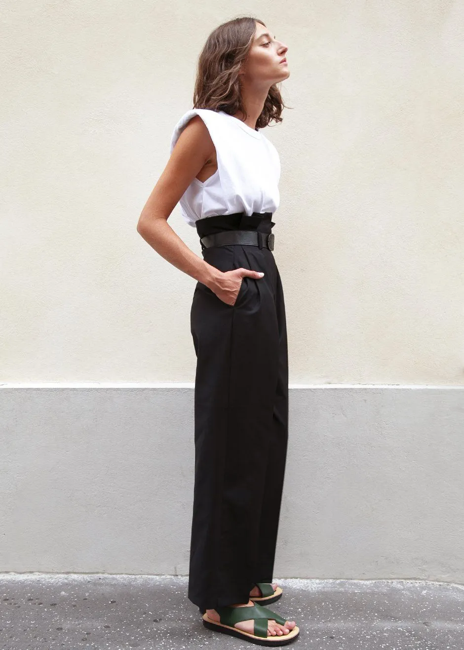 Eva Padded Shoulder Muscle T-Shirt - White sold by Frankie Shop product image thumbnail 5