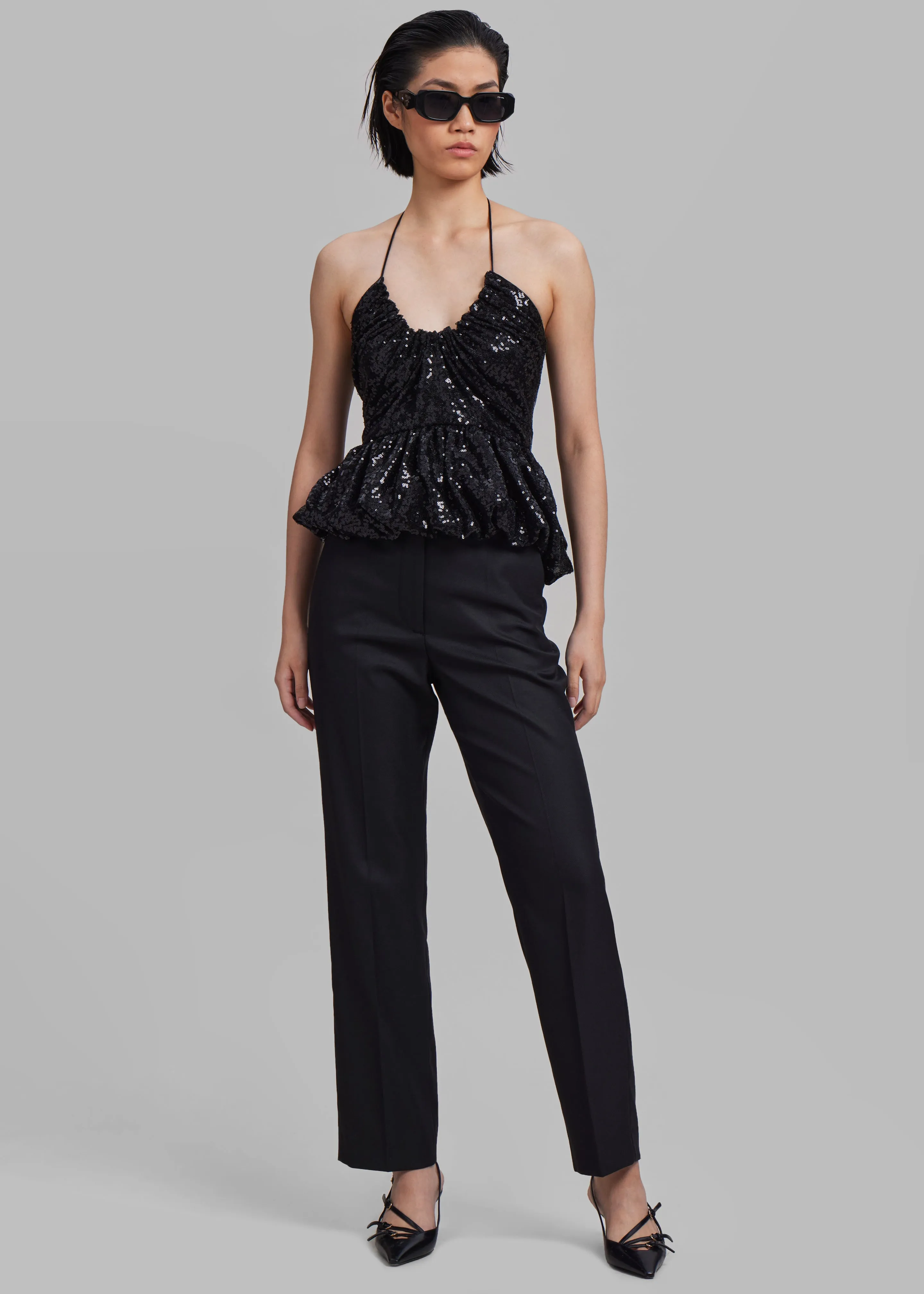 ROTATE Sequin Halterneck Top - Black sold by Frankie Shop product image thumbnail 2