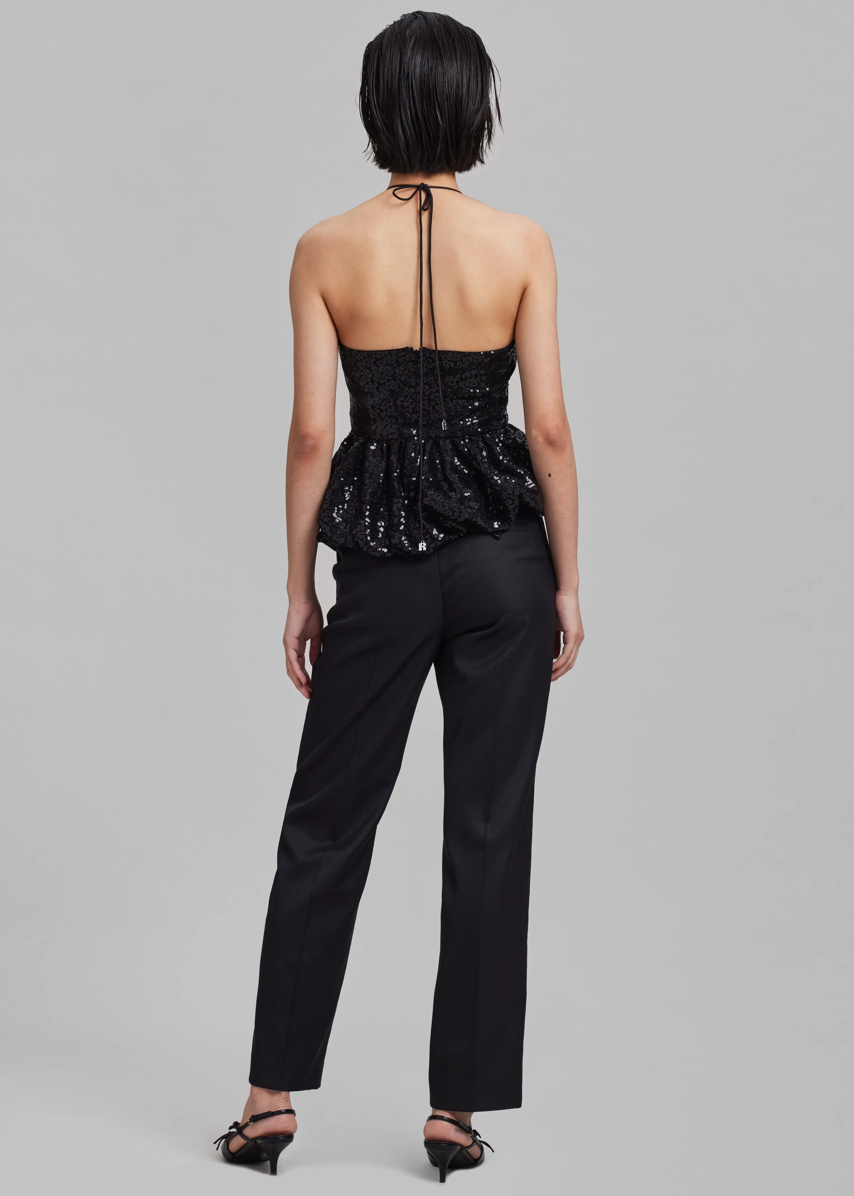 ROTATE Sequin Halterneck Top - Black sold by Frankie Shop product image thumbnail 4