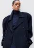 Nikola Padded Trench Coat - Navy sold by Frankie Shop