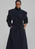 Nikola Padded Trench Coat - Navy sold by Frankie Shop