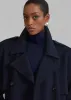 Nikola Padded Trench Coat - Navy sold by Frankie Shop