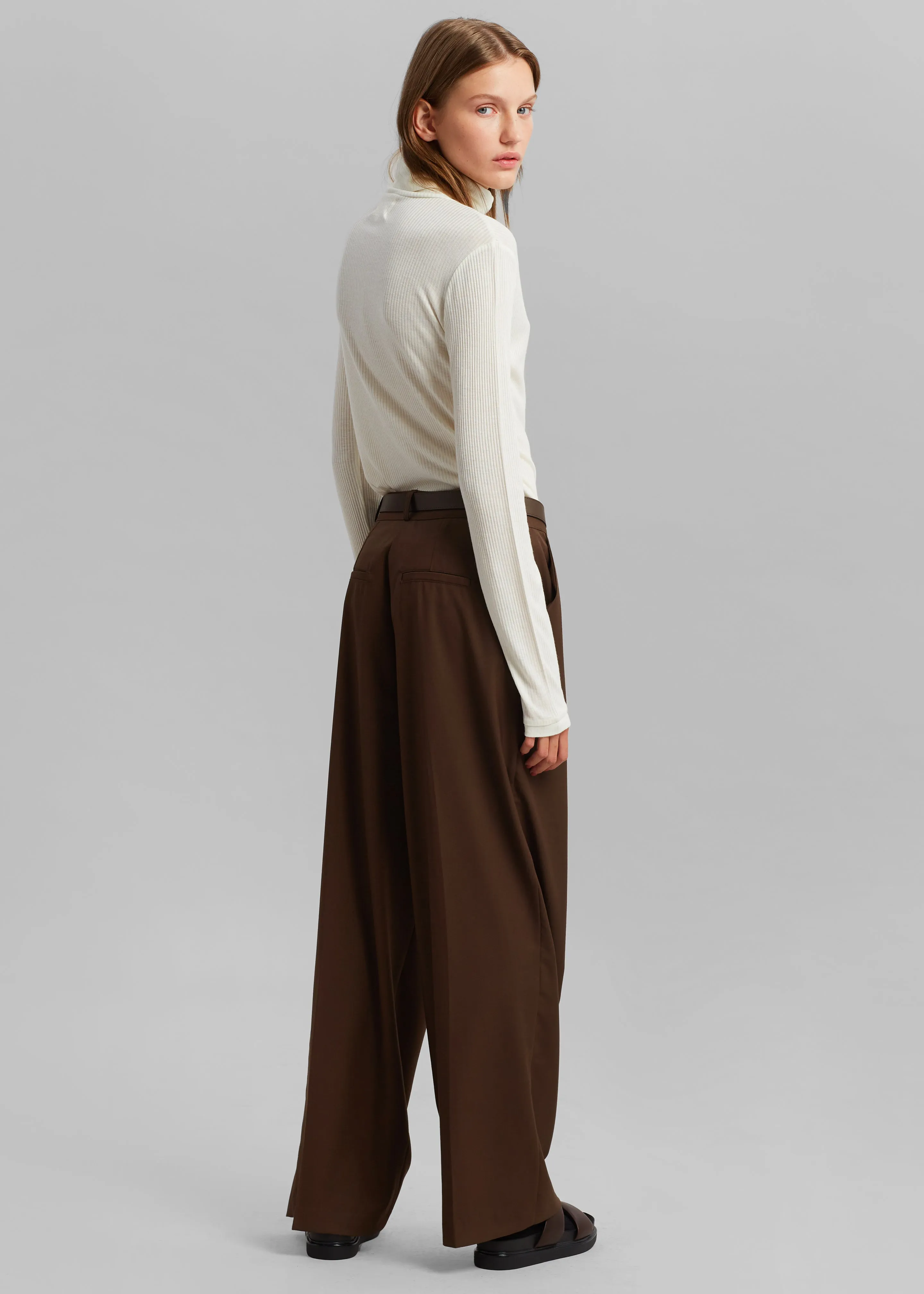 Mavo Pleated Pants - Brown sold by Frankie Shop product image thumbnail 5