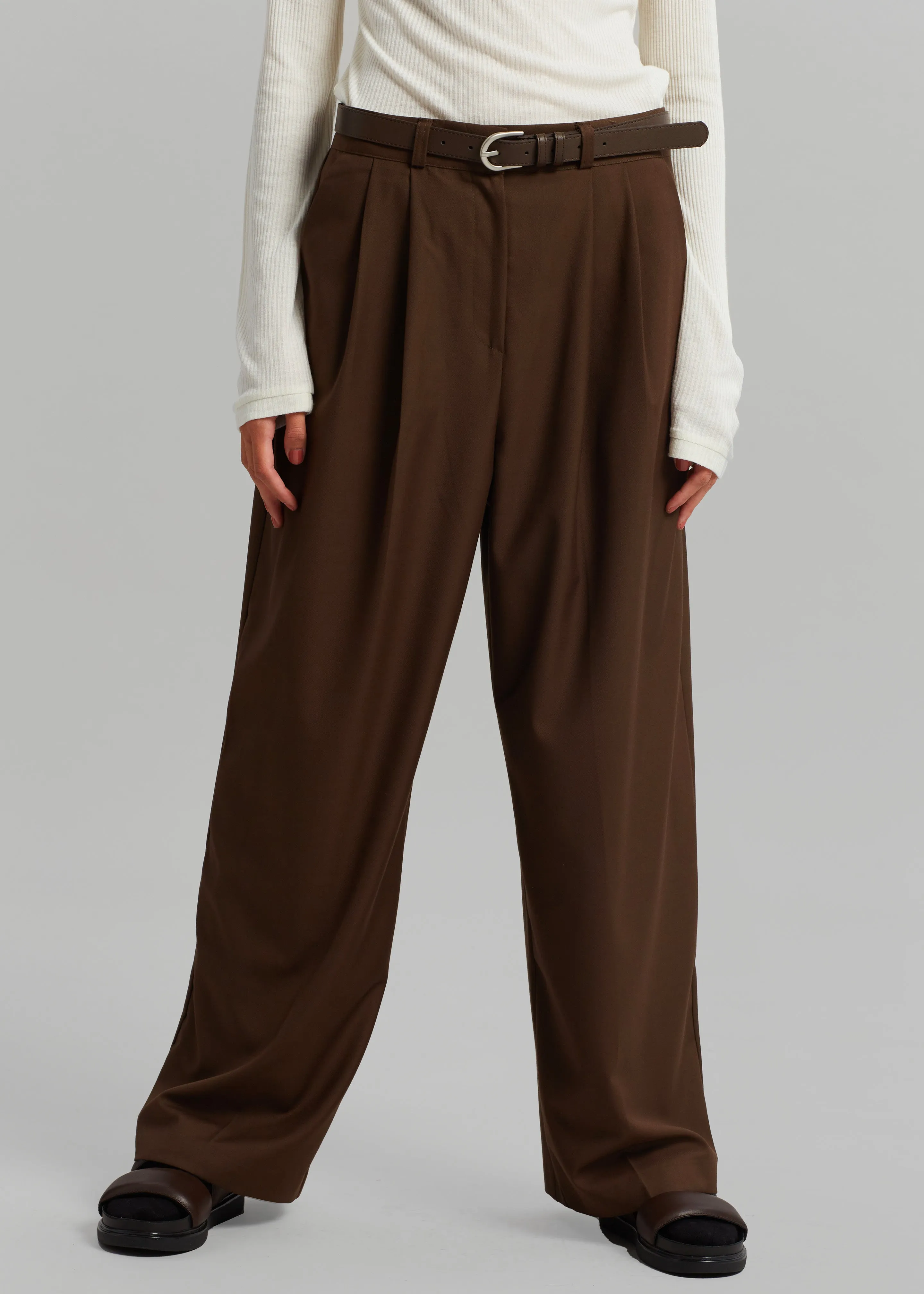 Mavo Pleated Pants - Brown sold by Frankie Shop product image thumbnail 2