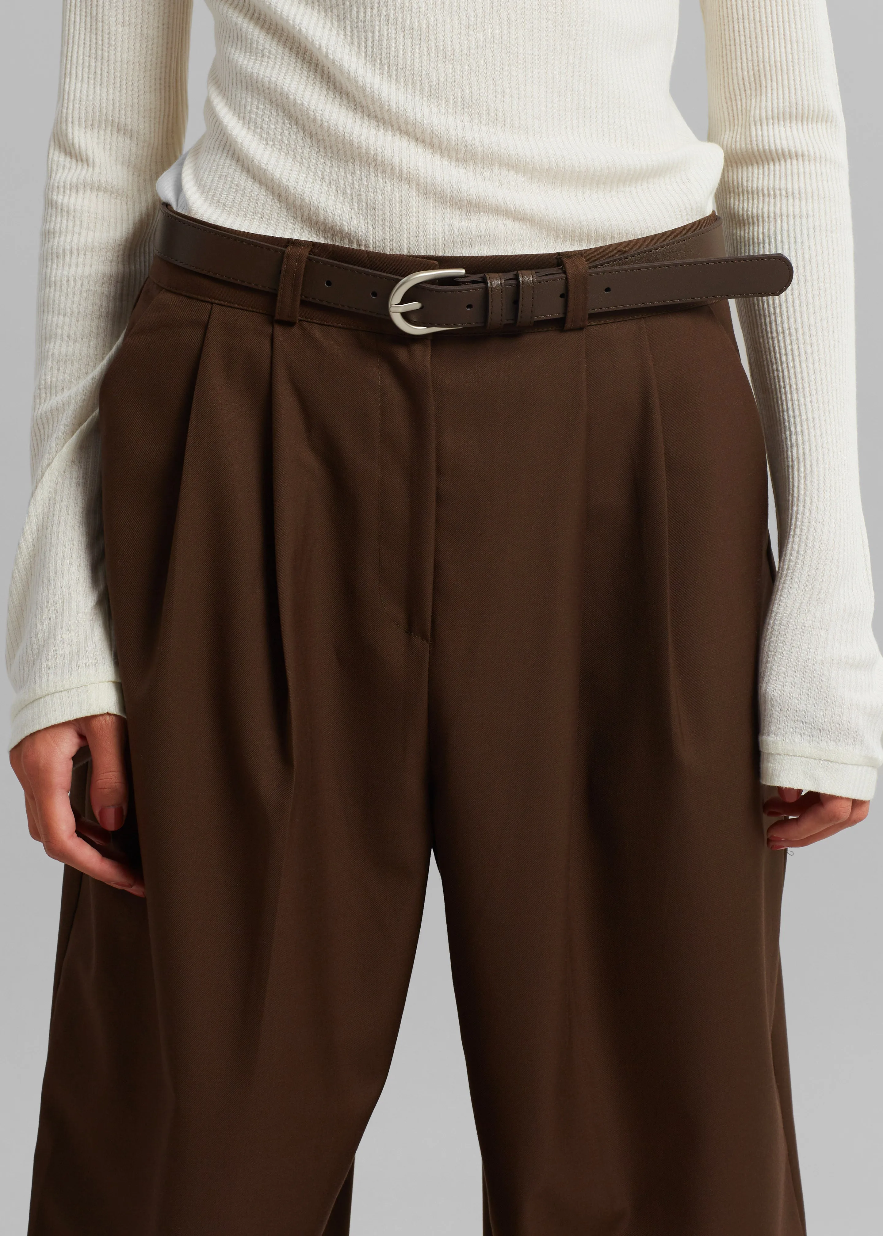Mavo Pleated Pants - Brown sold by Frankie Shop product image thumbnail 3