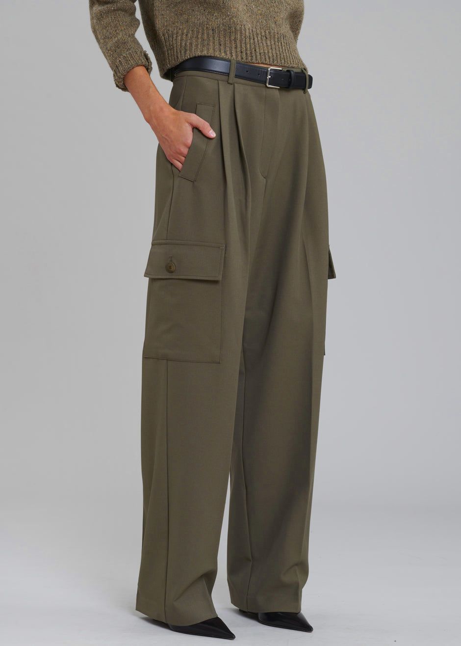 【関税込み】The Frankie Shop カーキ Maesa トラウザーズ Maesa Cargo Pants - Olive | Parallel