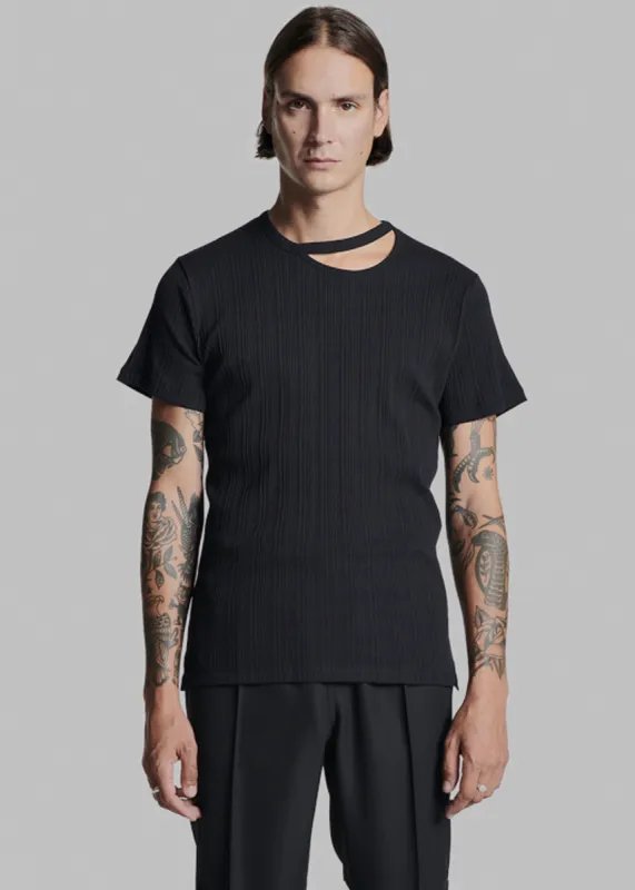 Louis Gabriel Nouchi T-Shirt With Signature Opening - Black made by Frankie Shop
