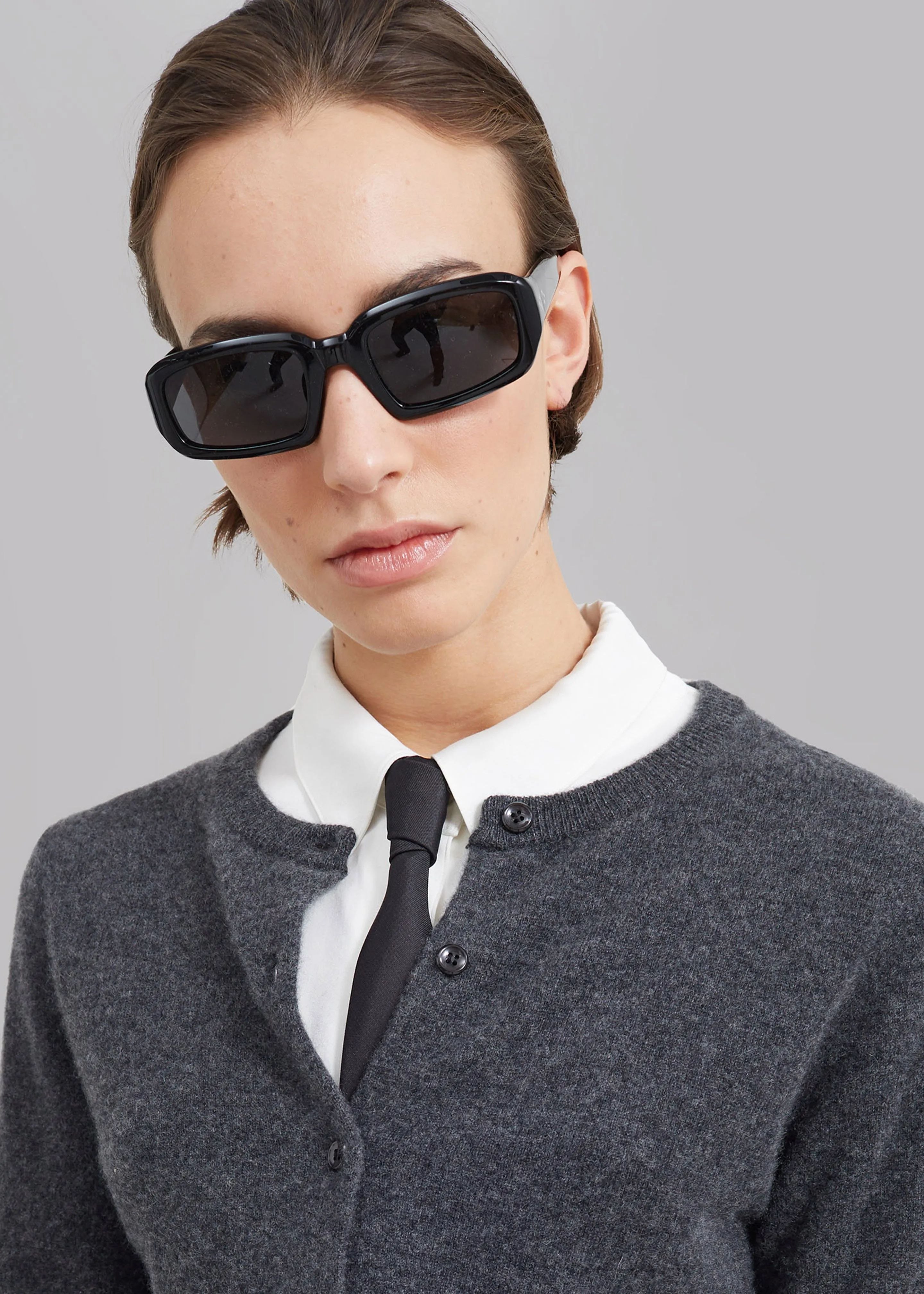 Port Tanger Mektoub Sunglasses - Black Acetate/Black Lens sold by Frankie Shop product image thumbnail 5