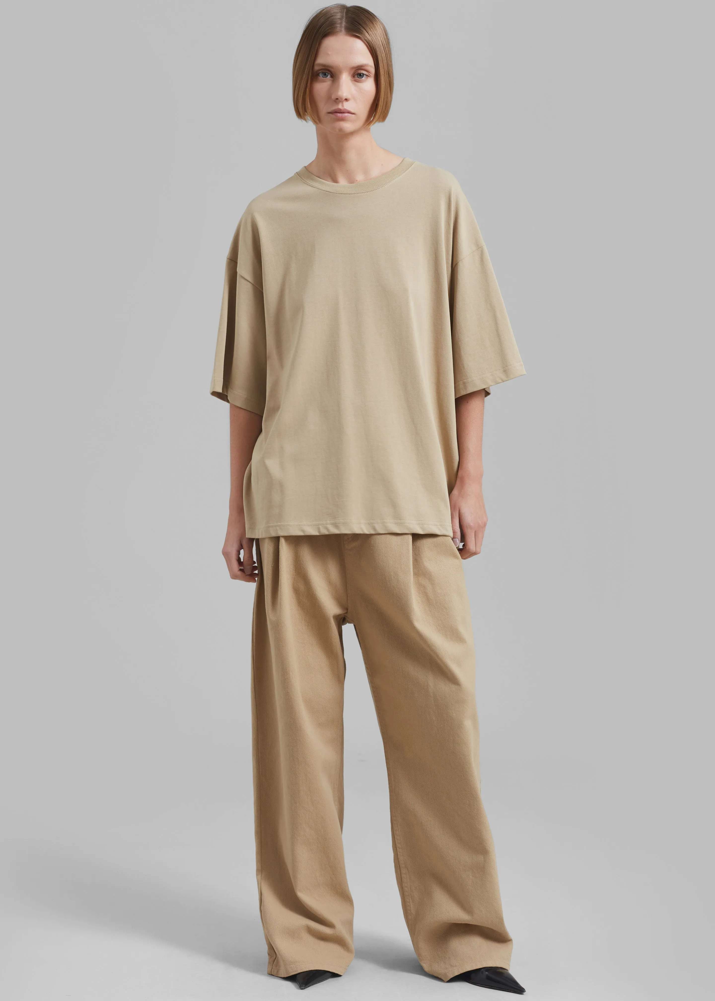 Quinn Cotton T-Shirt - Beige sold by Frankie Shop product image thumbnail 2