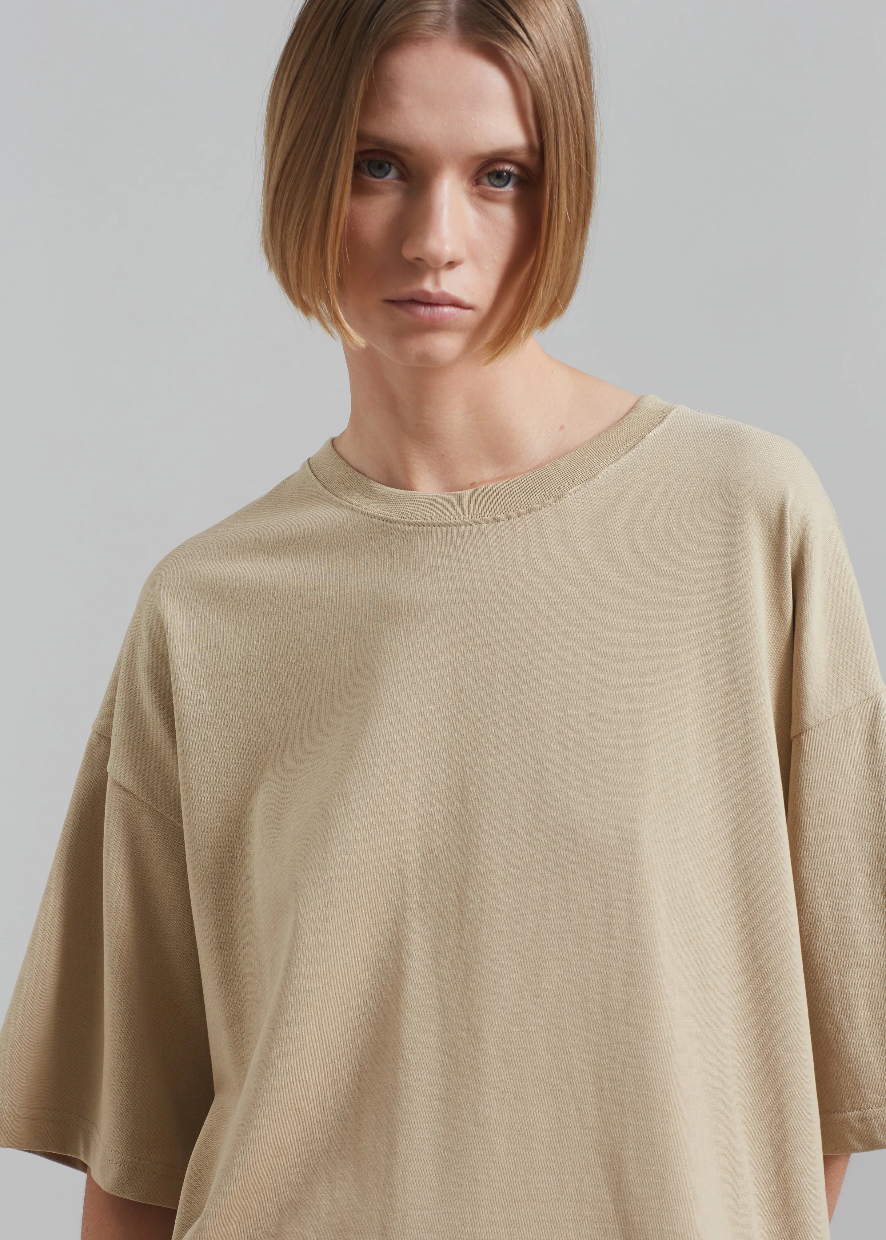 Quinn Cotton T-Shirt - Beige sold by Frankie Shop product image thumbnail 4