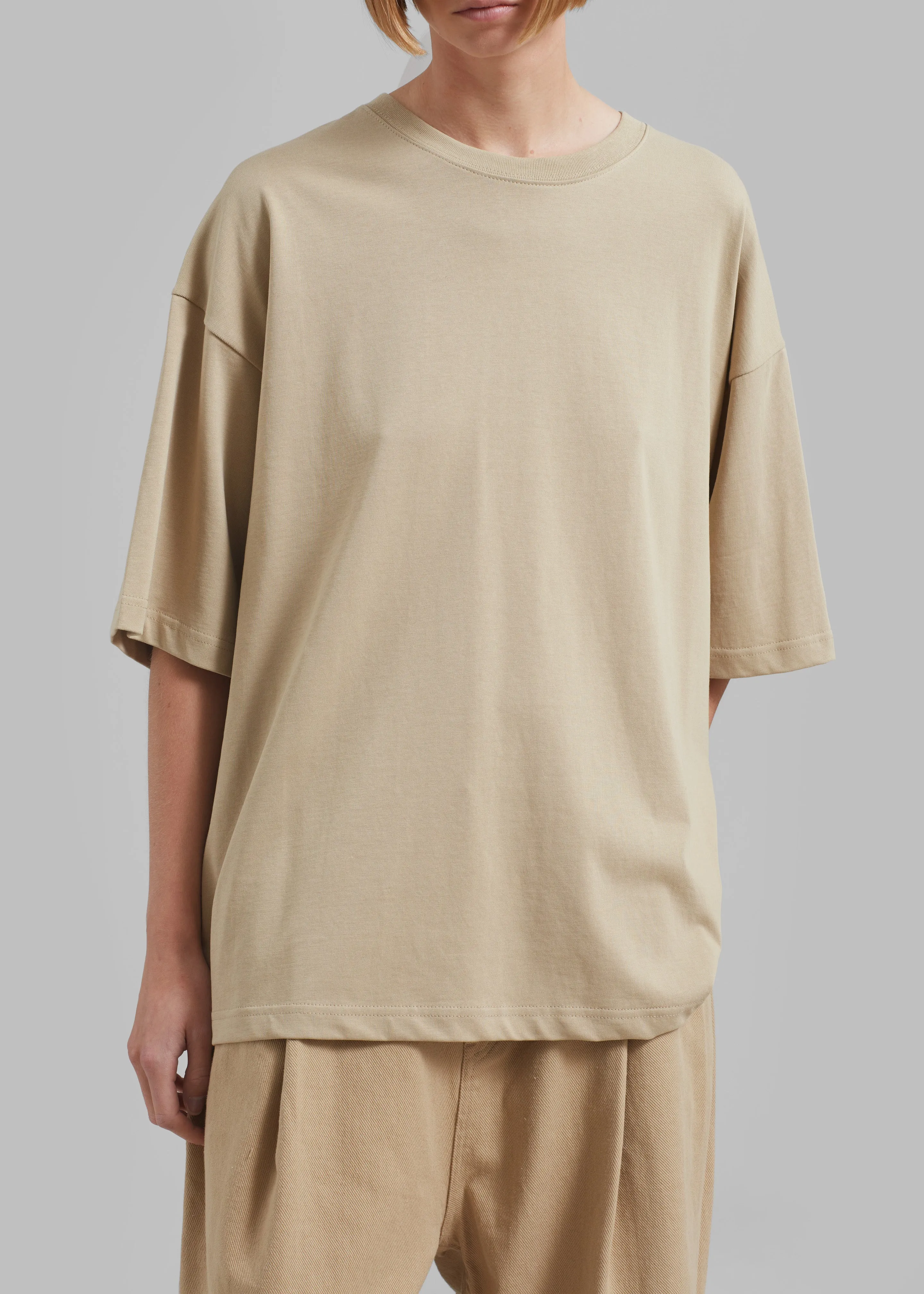 Quinn Cotton T-Shirt - Beige sold by Frankie Shop product image thumbnail 3