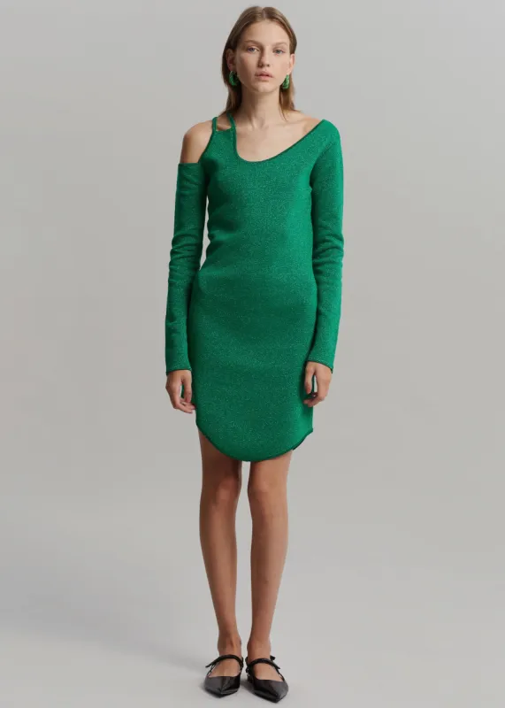 JW Anderson Cut Out Detail Asymmetric Dress - Emerald made by J.W. Anderson