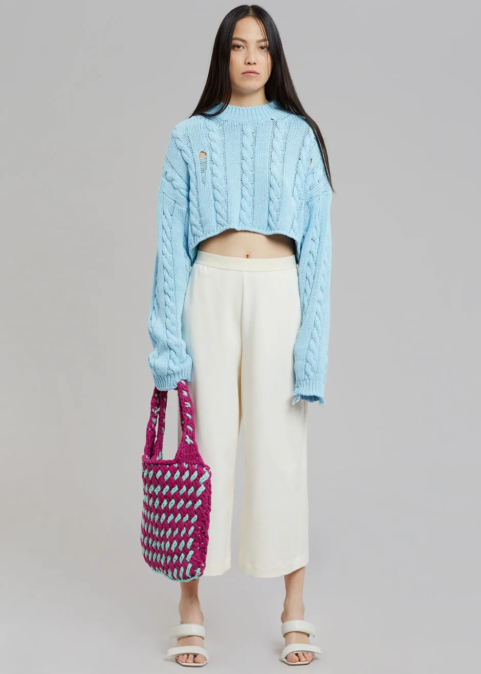 JW Anderson Flat Knitted Shopper - Purple/Mint sold by Frankie Shop product image thumbnail 4