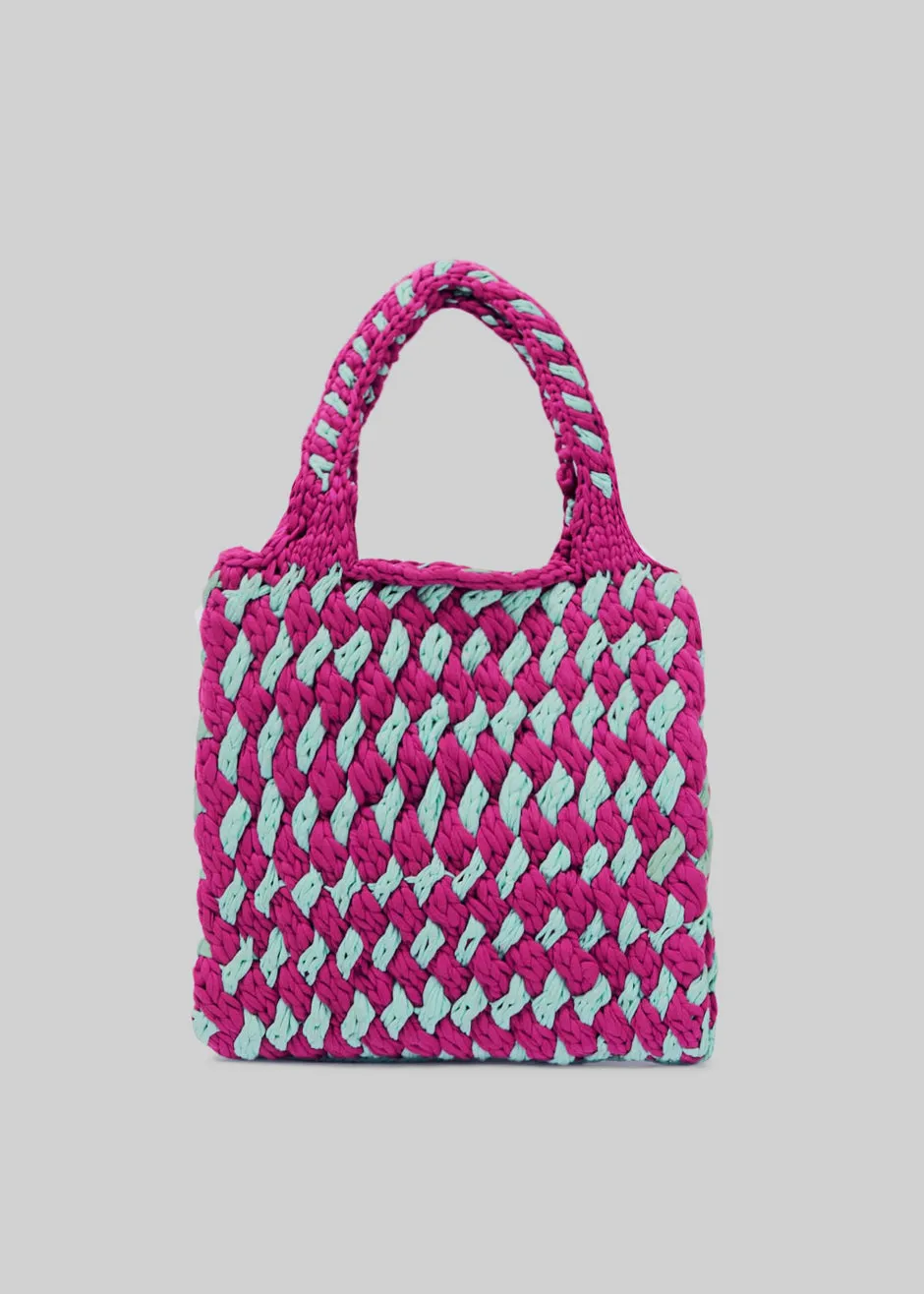 JW Anderson Flat Knitted Shopper - Purple/Mint sold by Frankie Shop