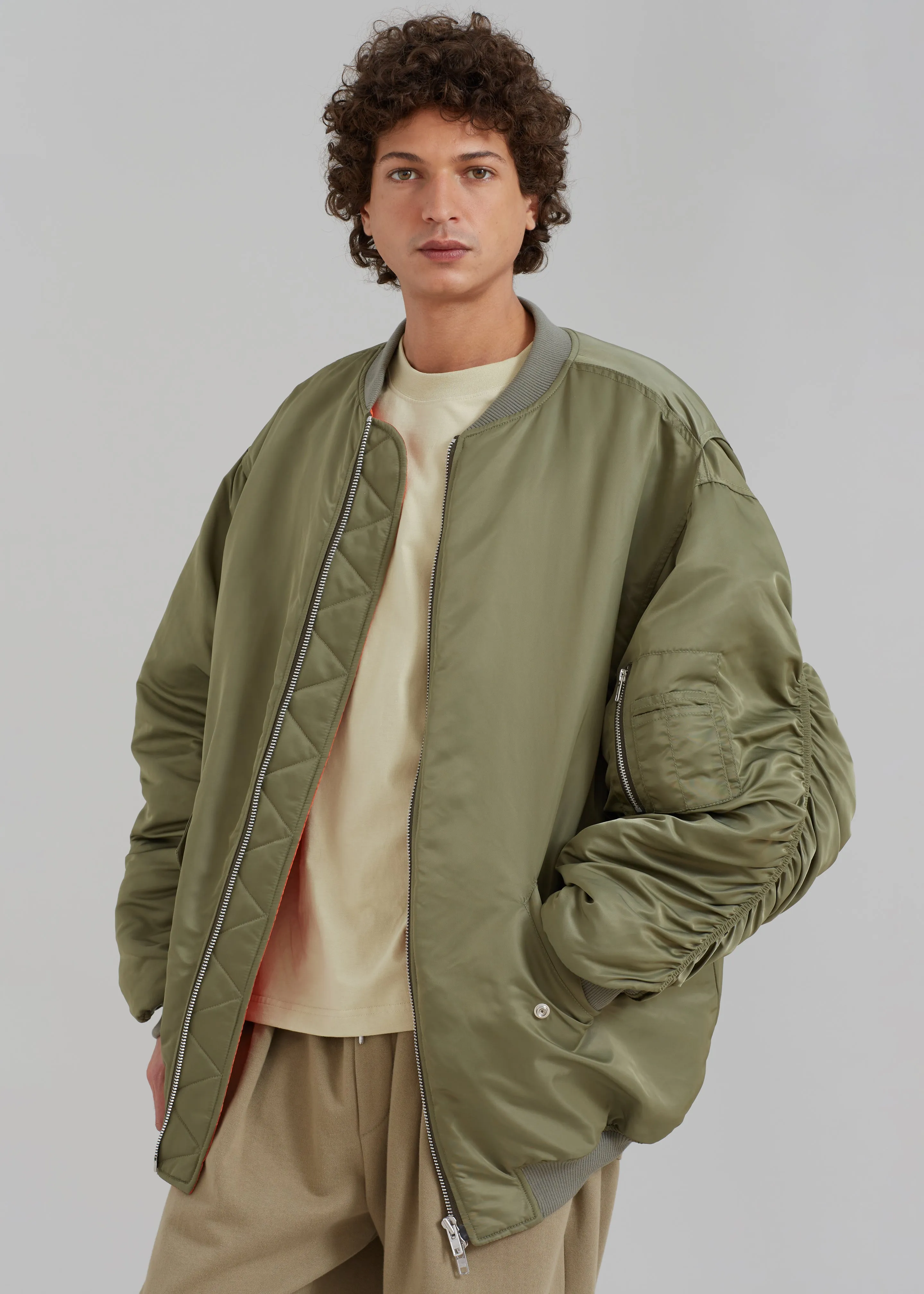 Antwan Oversized Bomber - Green sold by Frankie Shop product image thumbnail 4