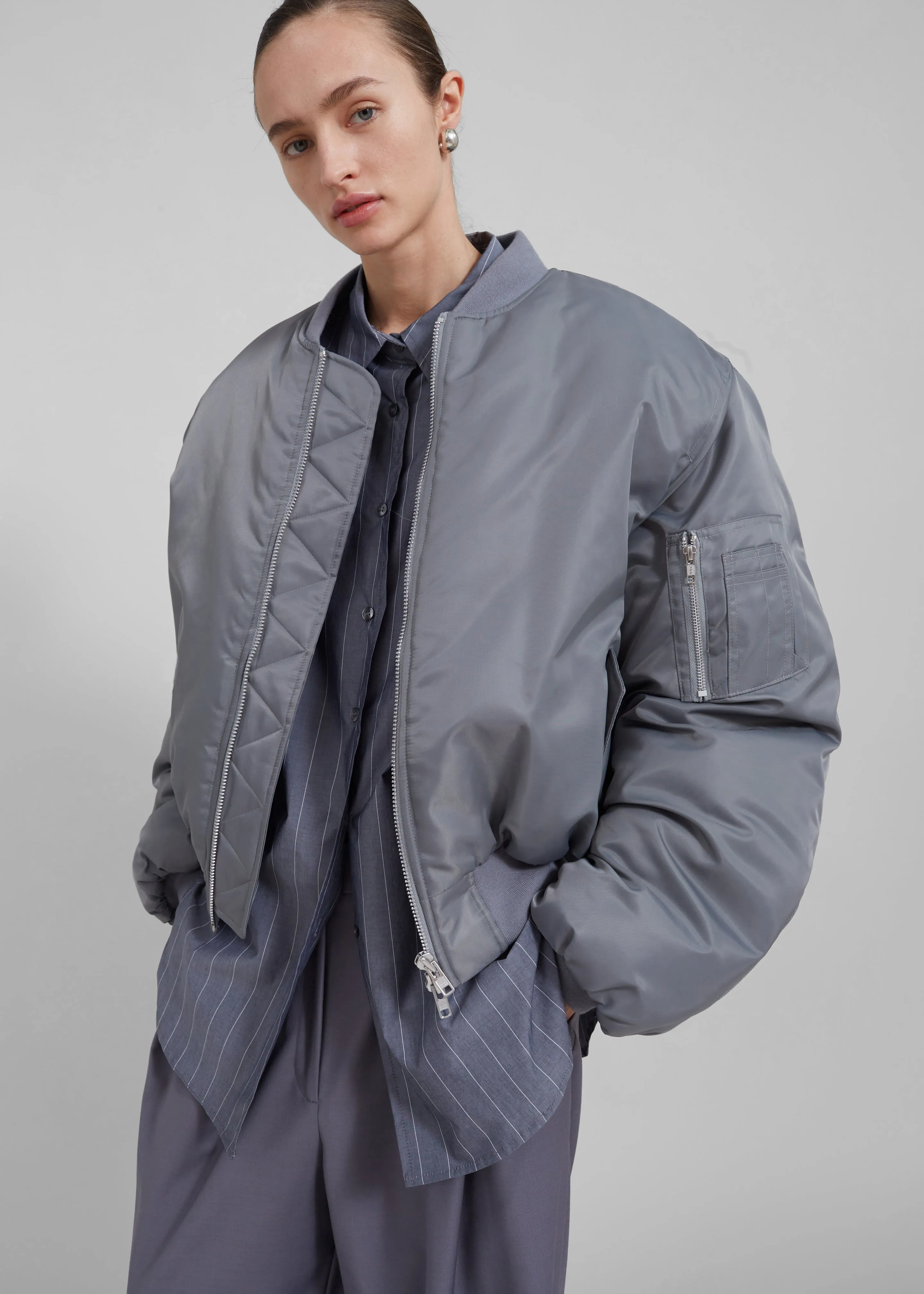 Erina Padded Bomber - Grey sold by Frankie Shop product image thumbnail 5