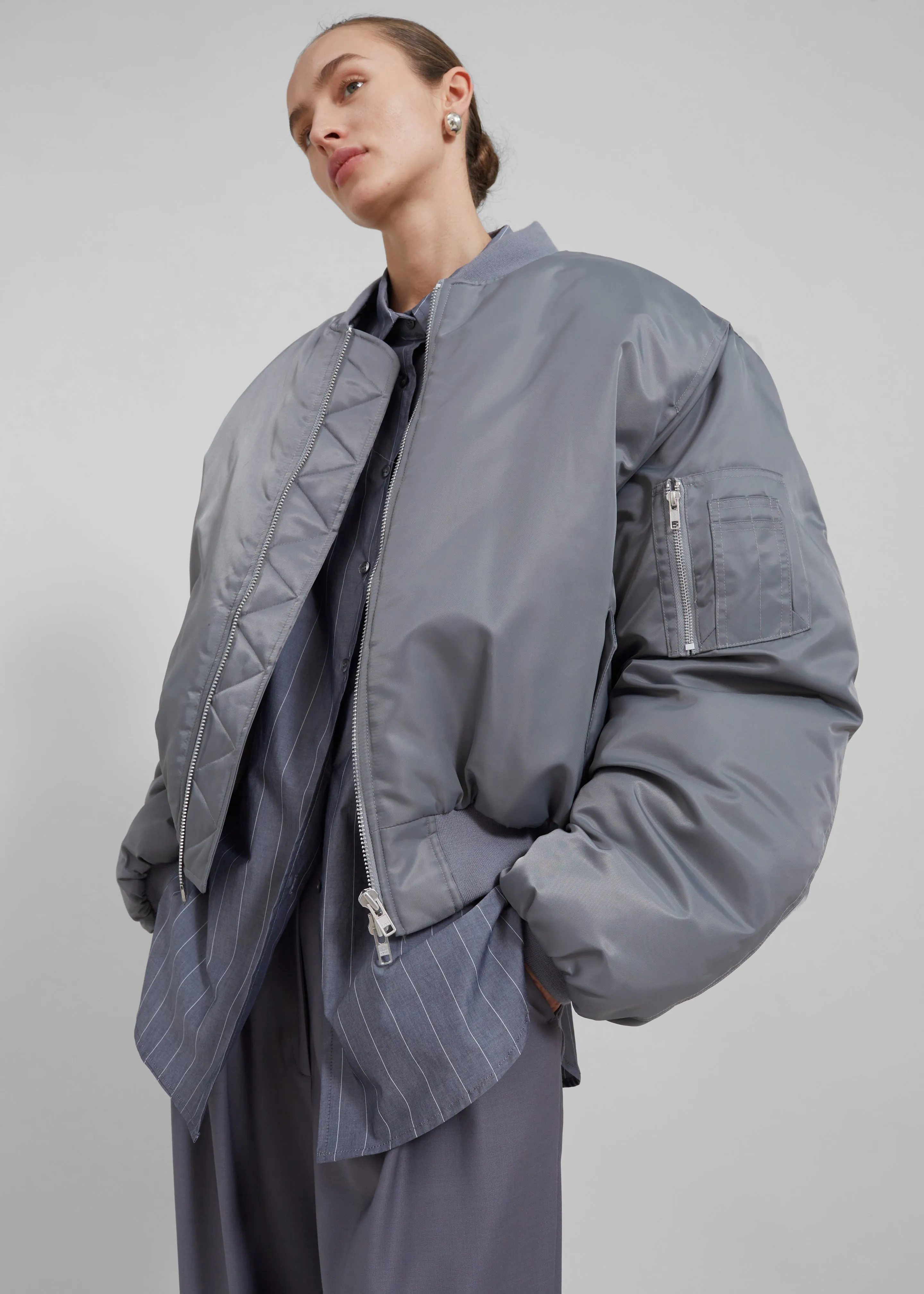 Erina Padded Bomber - Grey sold by Frankie Shop product image thumbnail 2