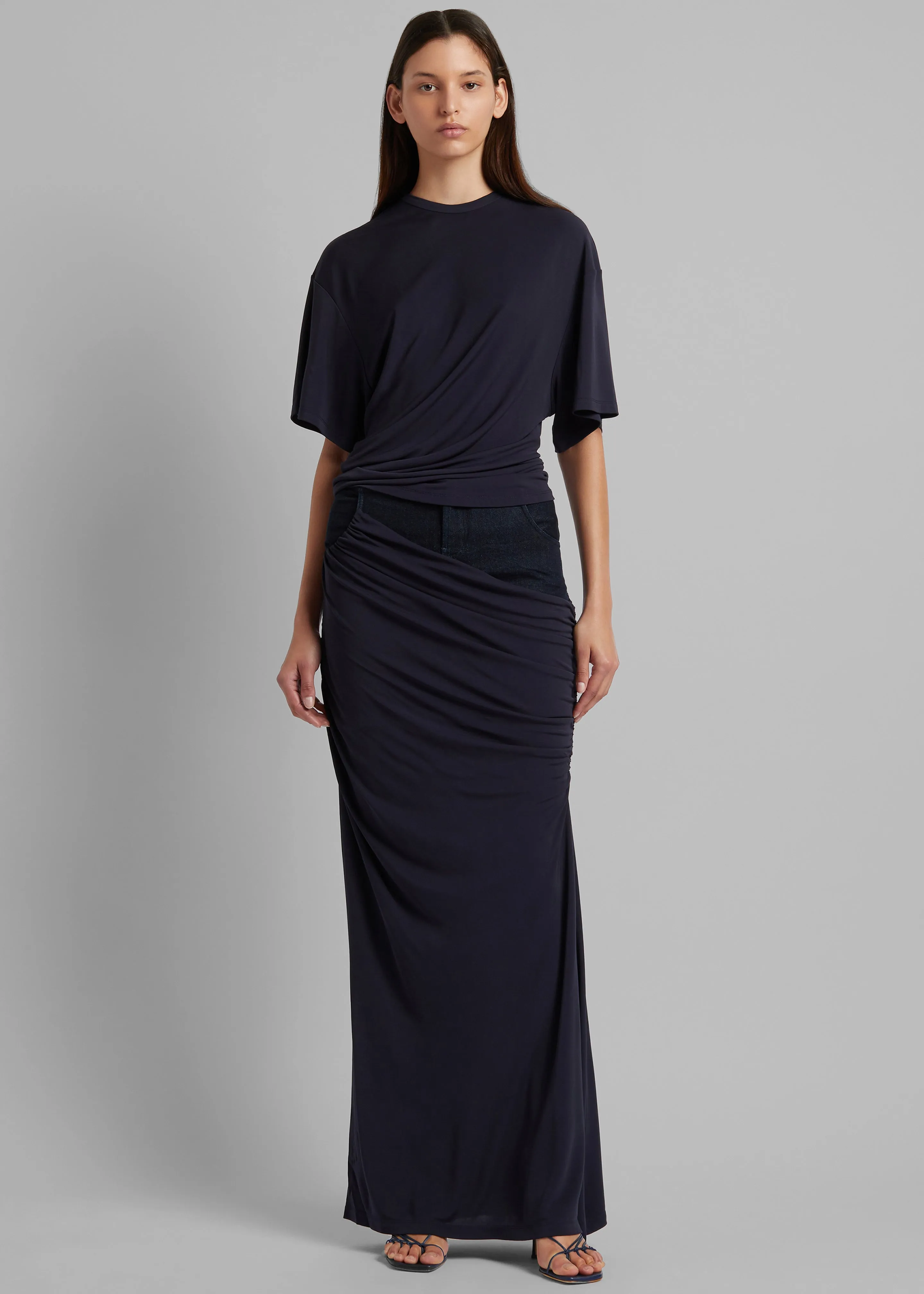 Christopher Esber Side Cowl Waist Tee - Ink sold by Frankie Shop product image thumbnail 2