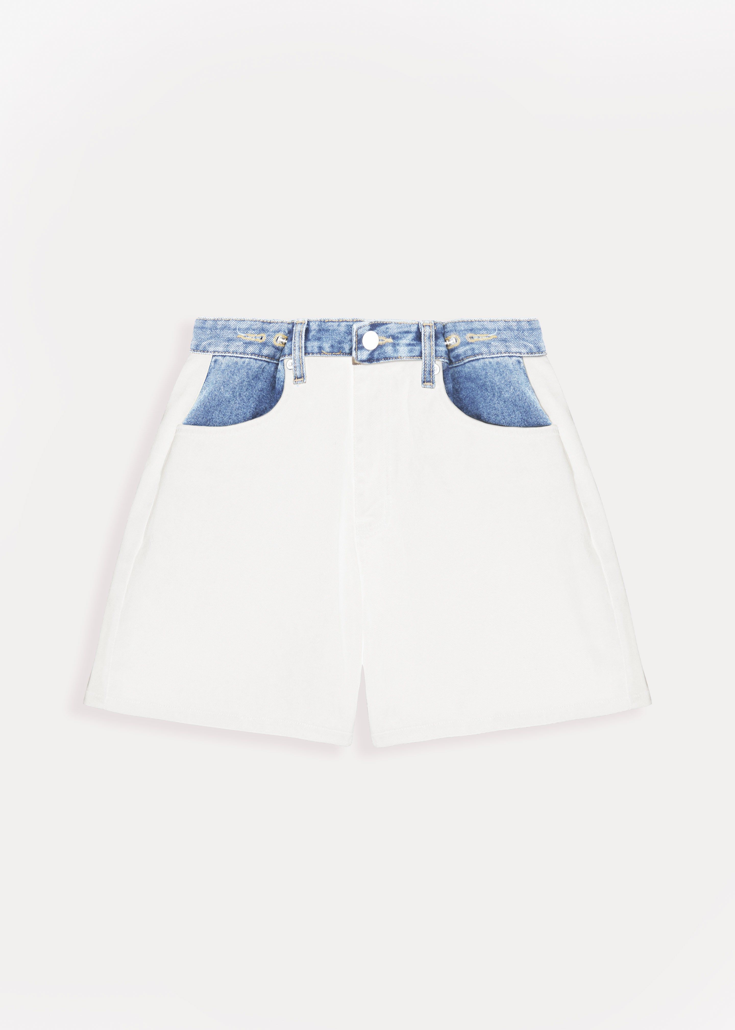 Hayla Contrast Denim Shorts - Off White sold by Frankie Shop product image thumbnail 13