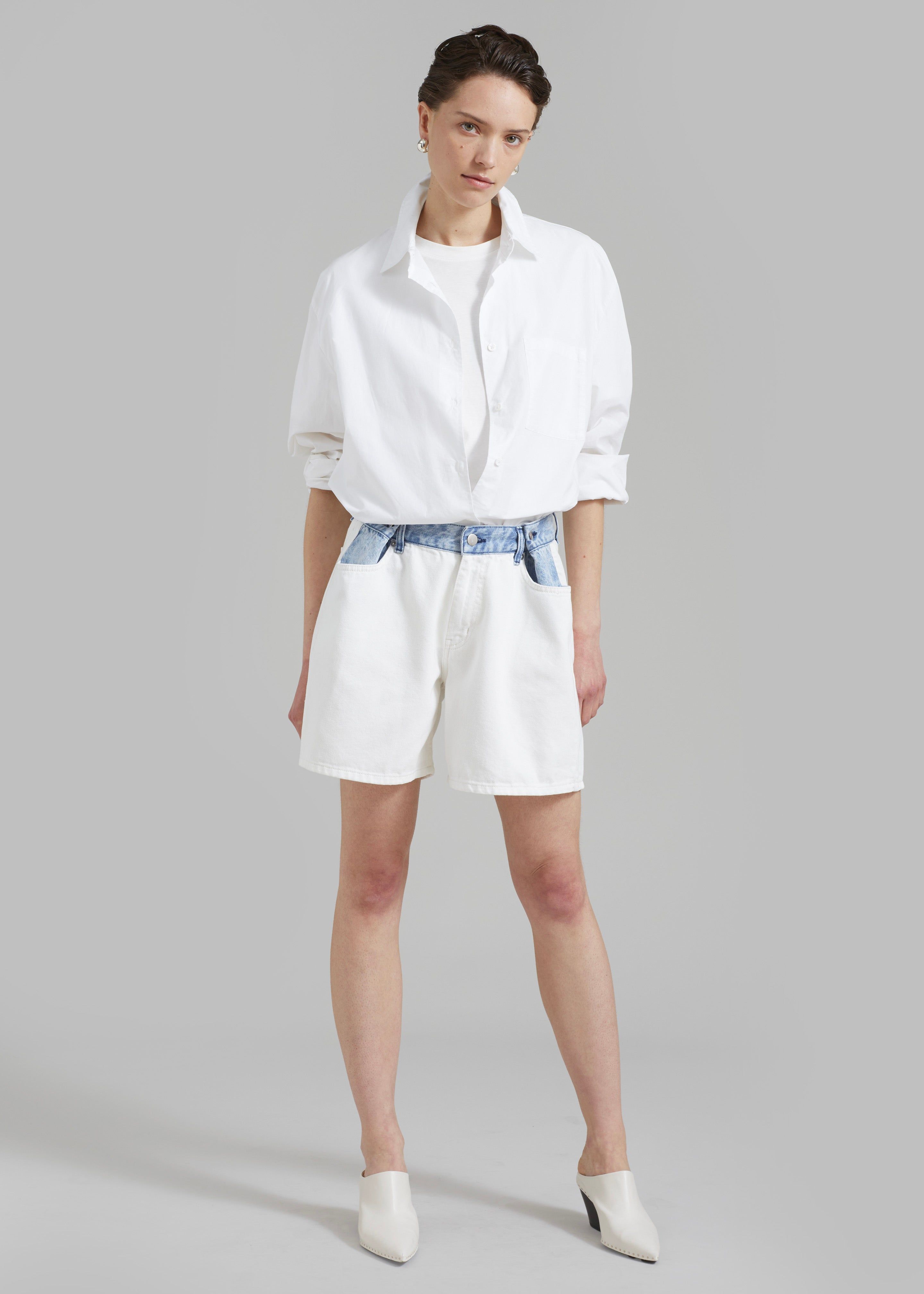 Hayla Contrast Denim Shorts - Off White sold by Frankie Shop product image thumbnail 10