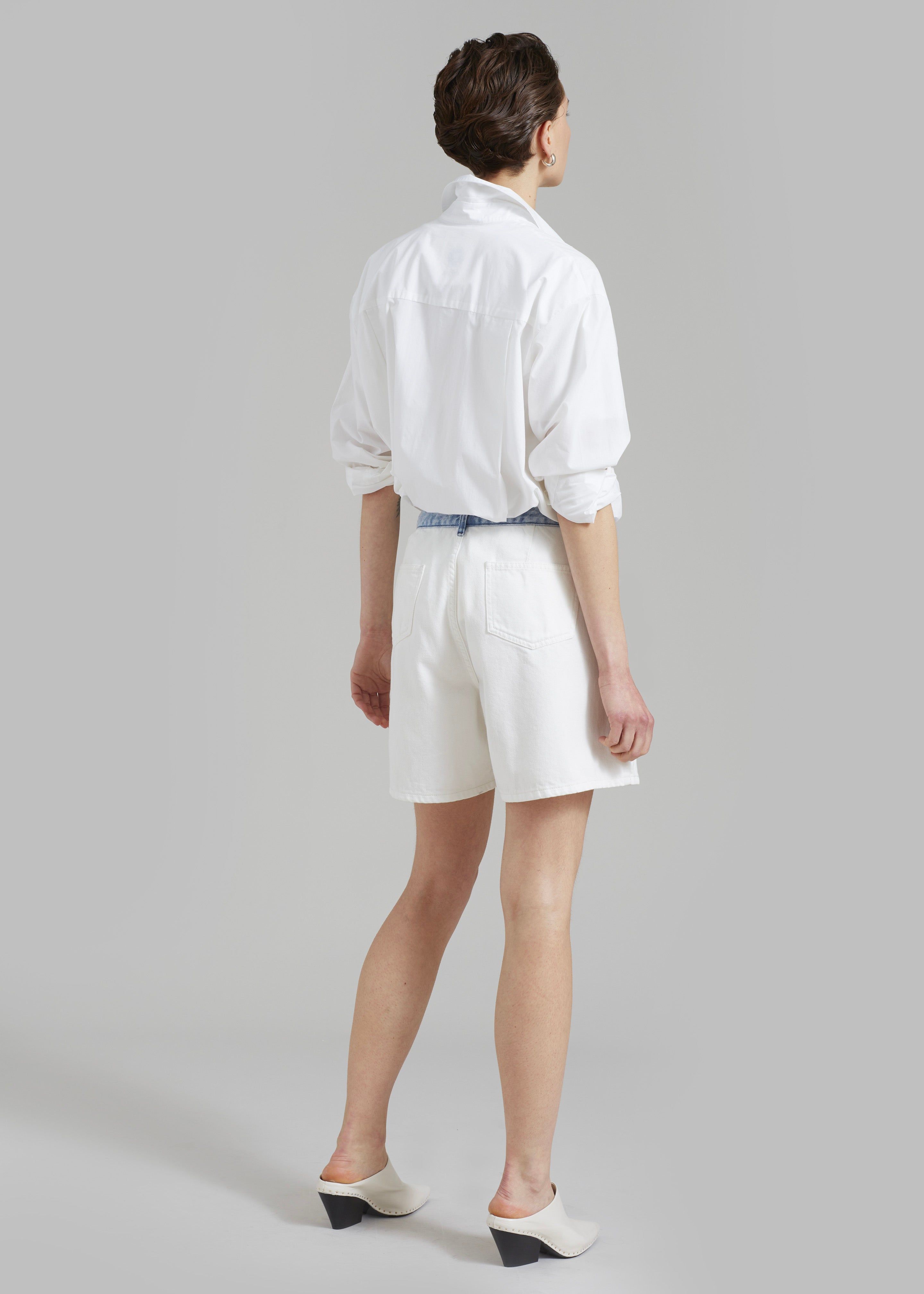 Hayla Contrast Denim Shorts - Off White sold by Frankie Shop product image thumbnail 12
