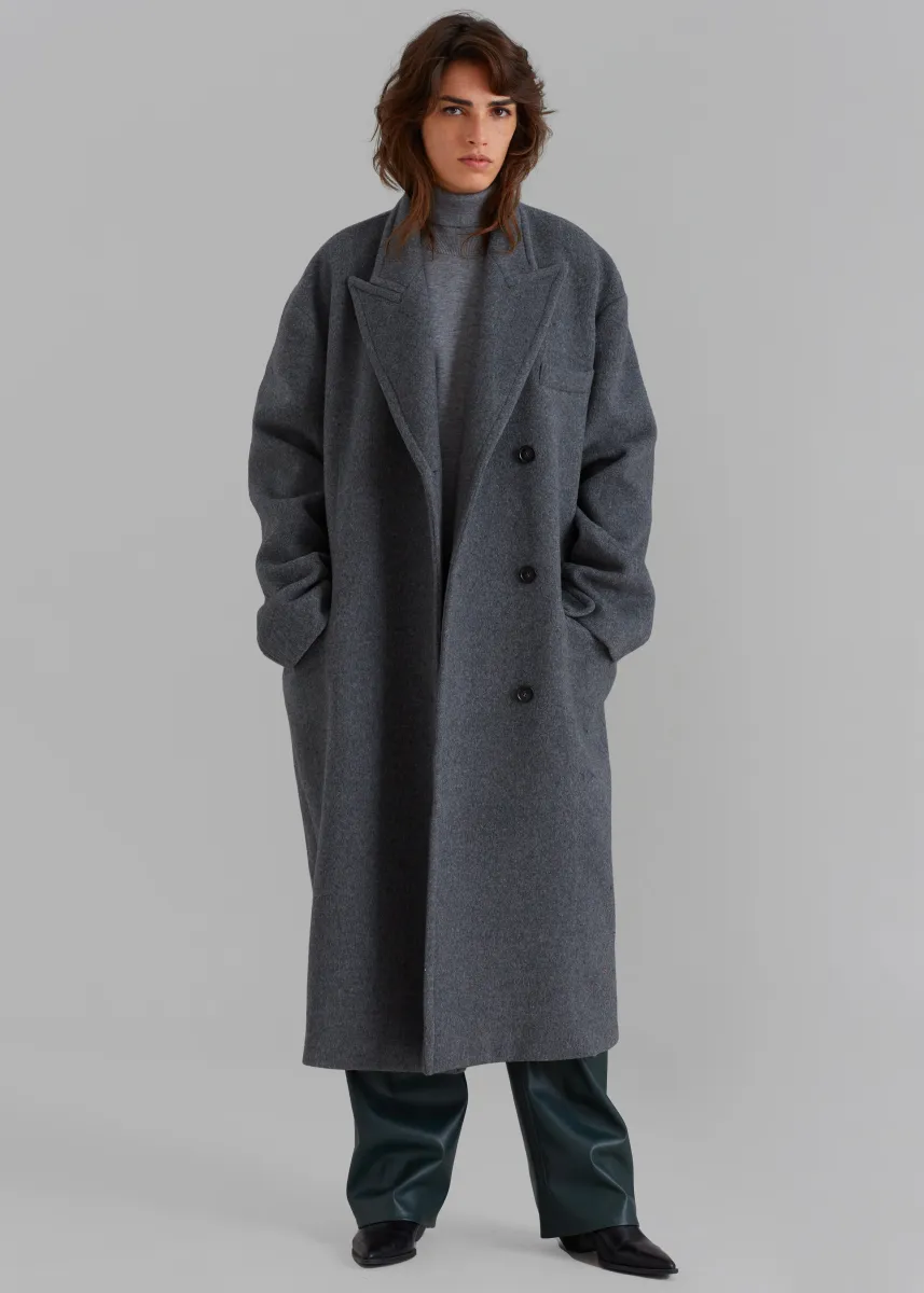 ATTACHMENT 】 OVERSIZED CHESTER COAT ZARAMAN ZARA MAN CHESTER COAT LONG 4 WAY MIX GREY XL 44