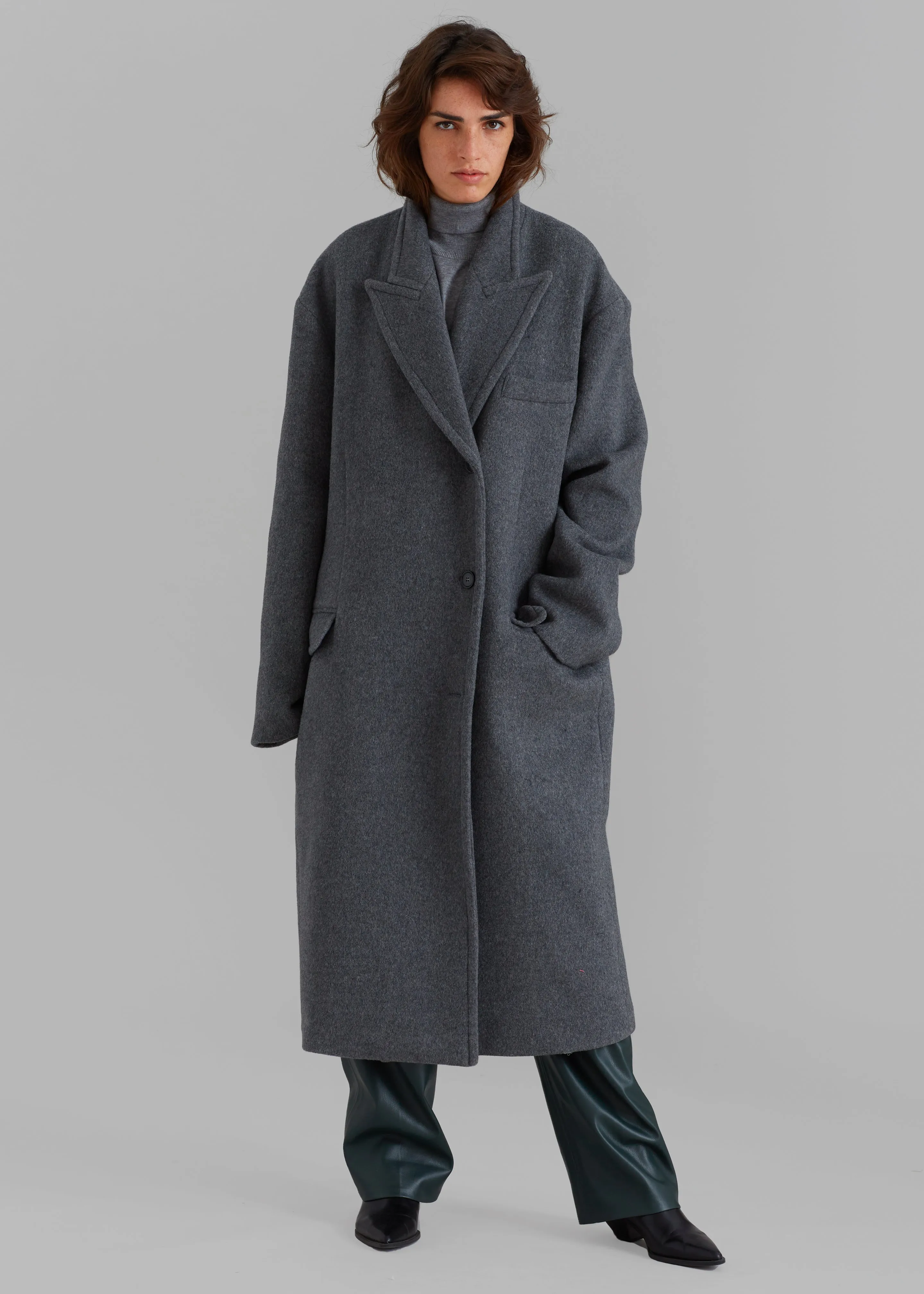 Anya Oversized Coat - Charcoal sold by Frankie Shop product image thumbnail 4