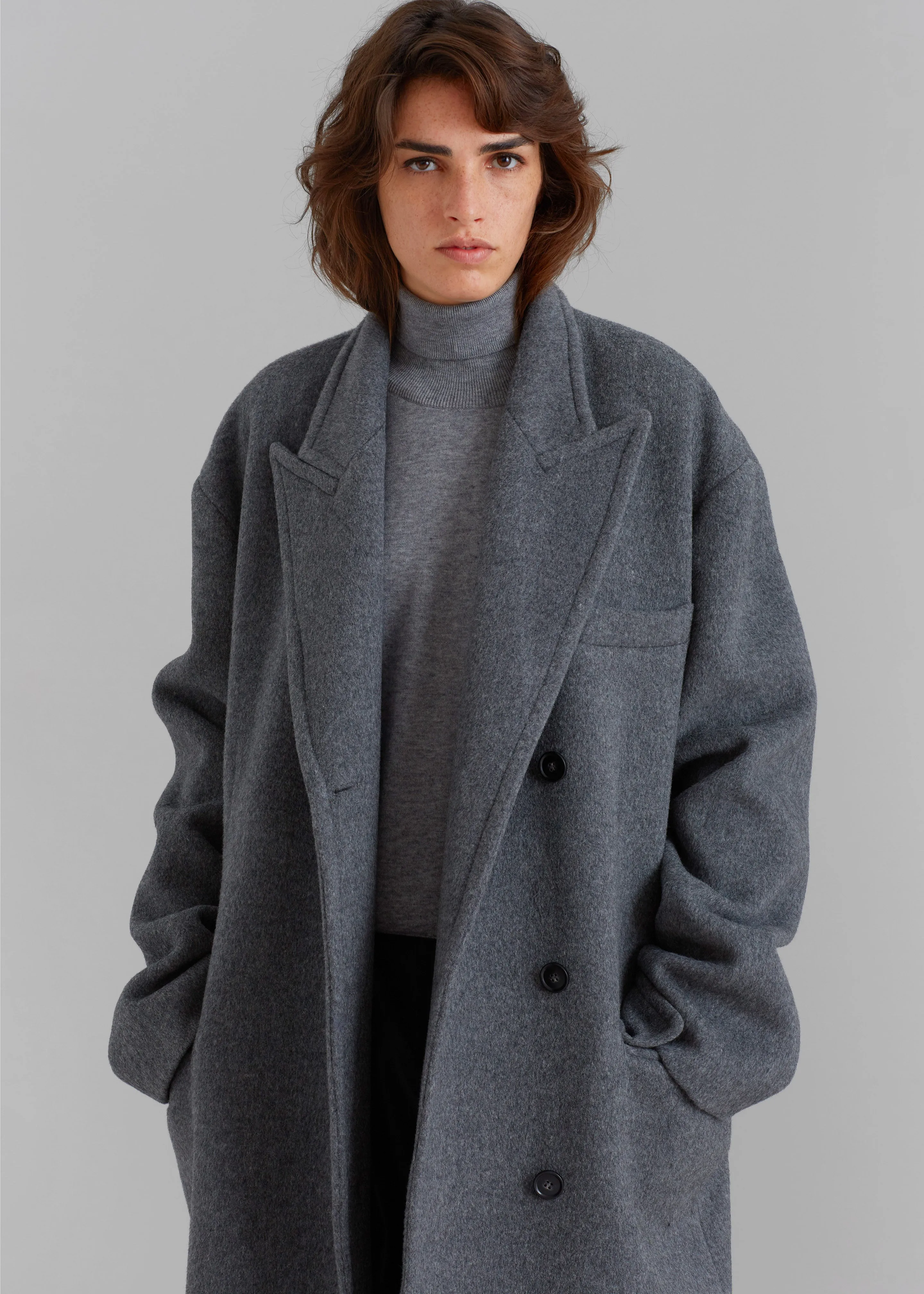 Anya Oversized Coat - Charcoal sold by Frankie Shop product image thumbnail 5