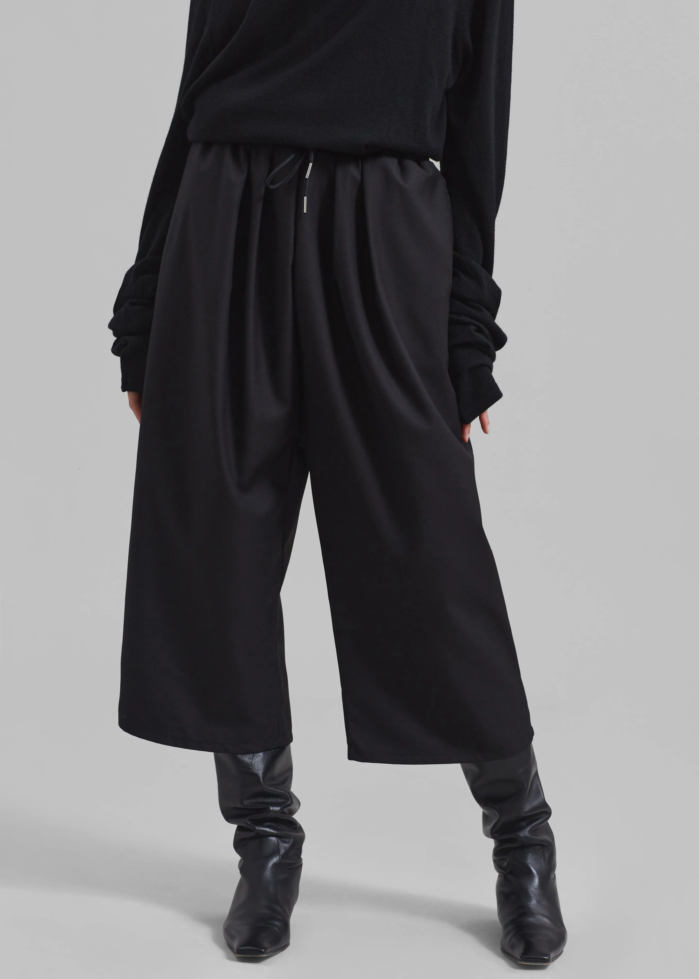 Turner Cropped Boxer Pants - Black sold by Frankie Shop product image thumbnail 2