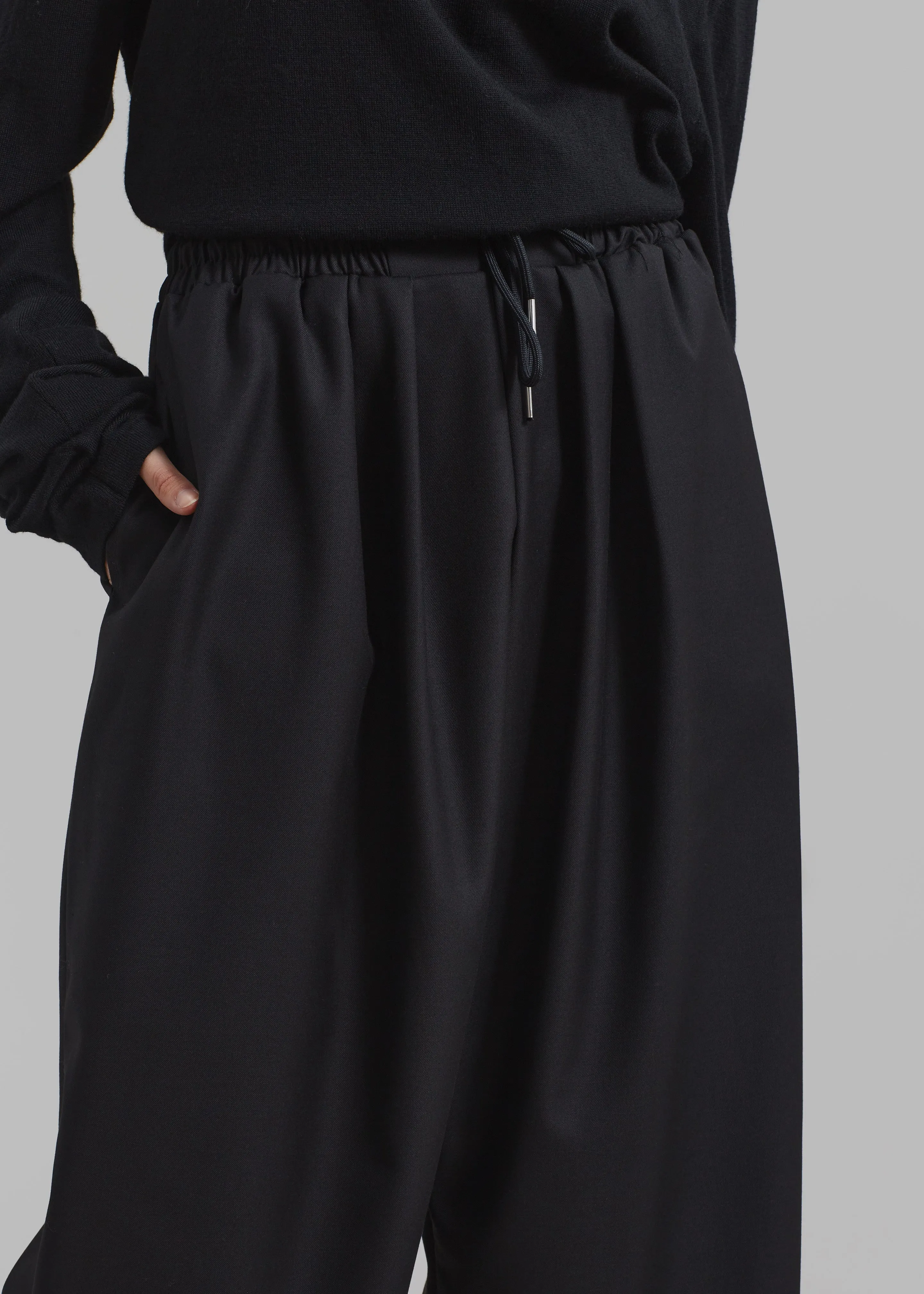 Turner Cropped Boxer Pants - Black sold by Frankie Shop product image thumbnail 3