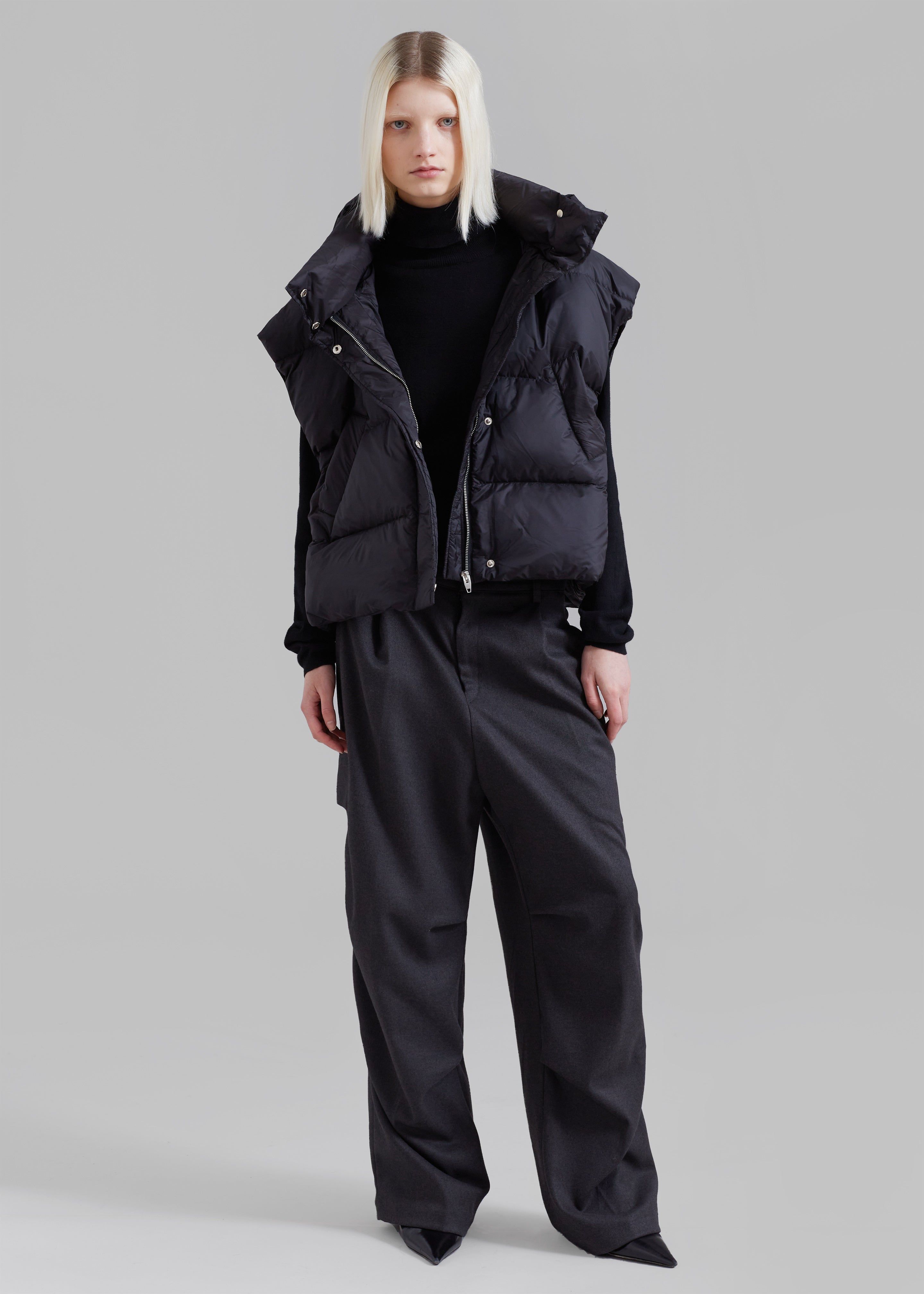 Prague Puffer Hoodie Vest - Black sold by Frankie Shop