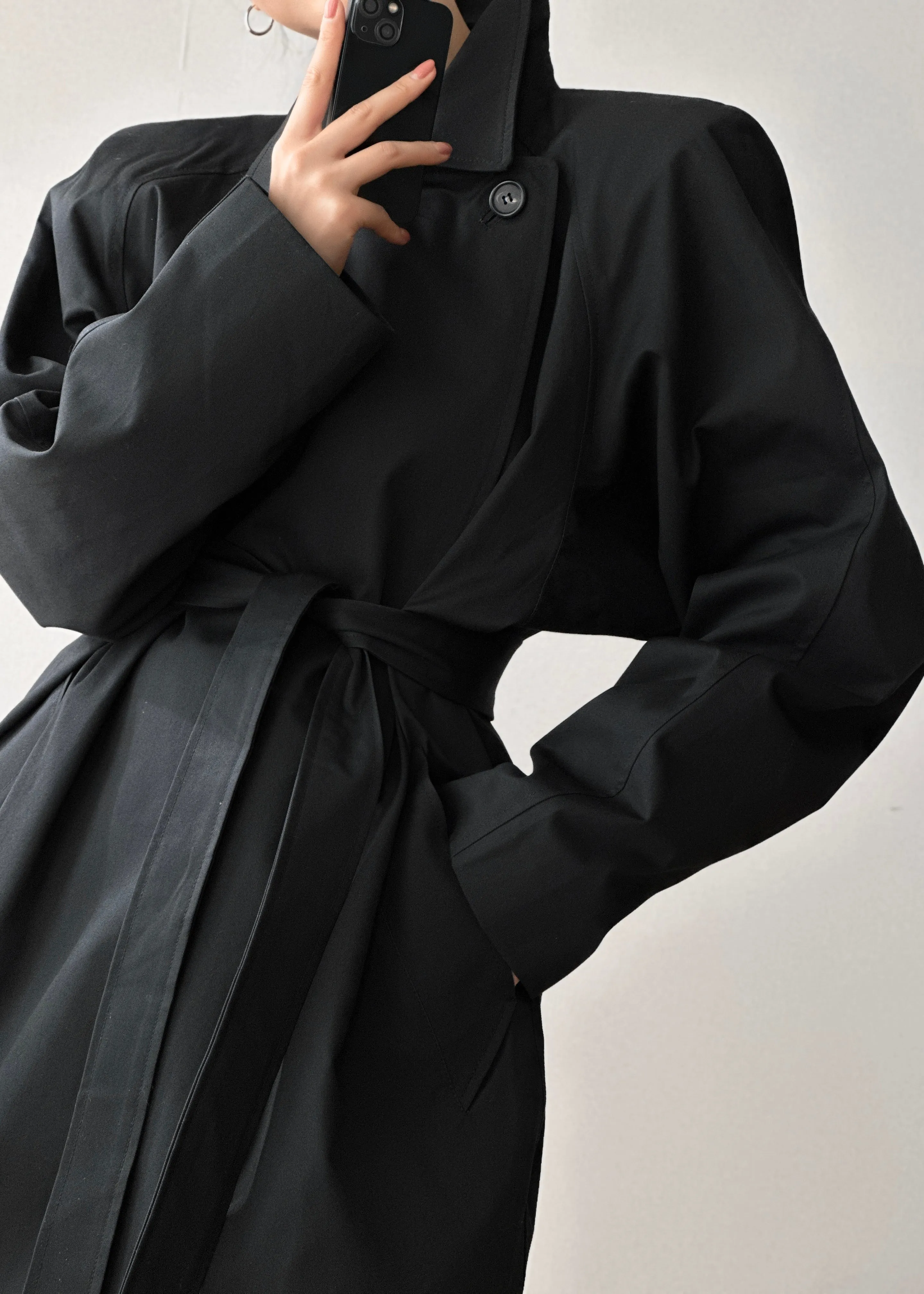 Marisol Box Shoulder Trench - Black sold by Frankie Shop product image thumbnail 2
