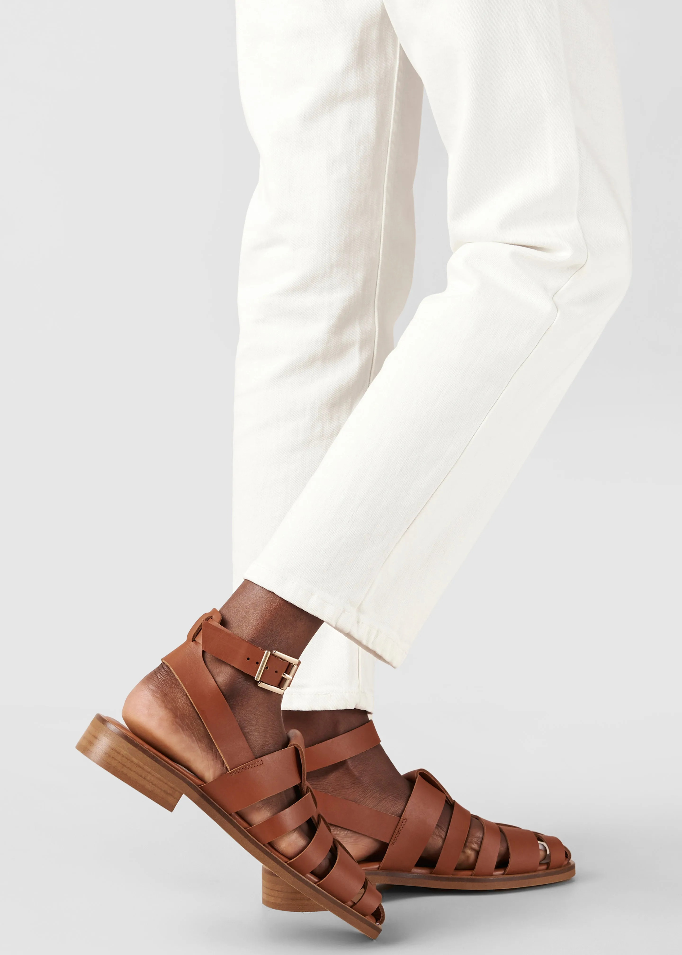 Alohas Perry Leather Sandals - Tan sold by Frankie Shop product image thumbnail 3