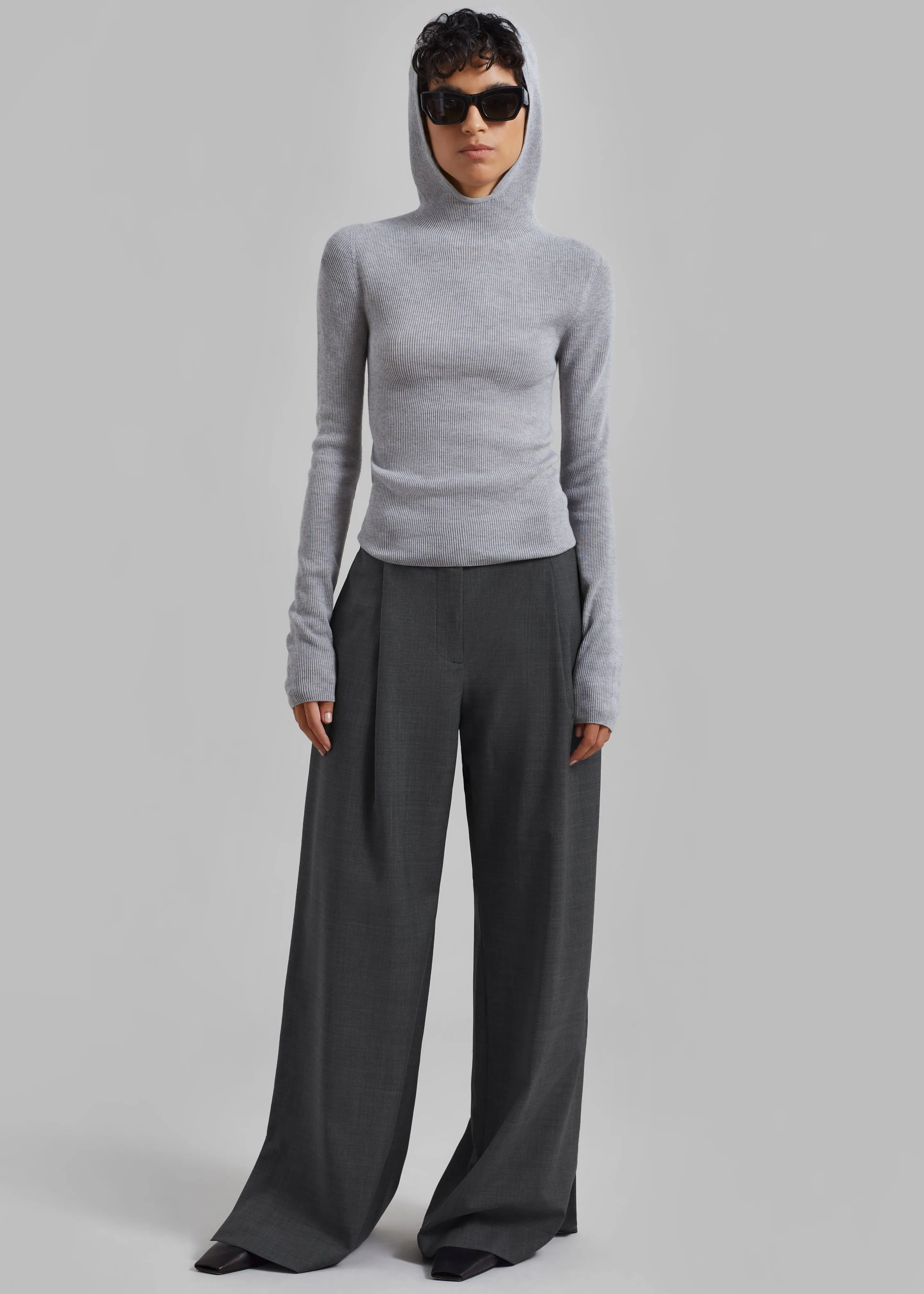 The Garment Pisa Wide Pants - Grey Melange sold by Frankie Shop product image thumbnail 3