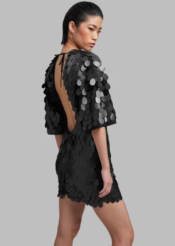 ROTATE Sequins Mini Dress - Black sold by Frankie Shop