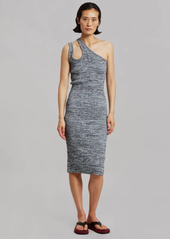 REMAIN Mila Knit Dress - Black Comb made by Frankie Shop