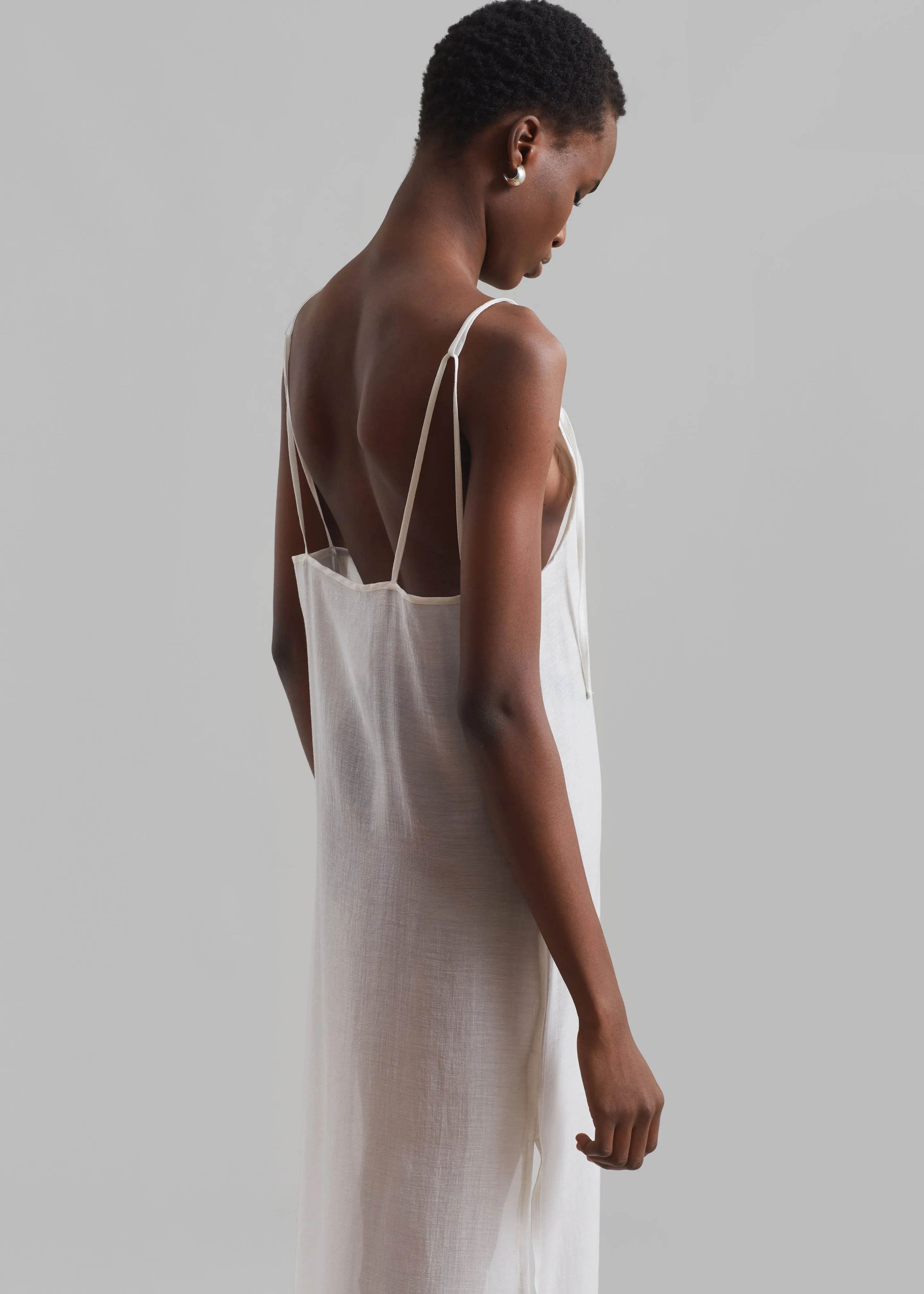 Madeline Sheer Midi Dress - Off White sold by Frankie Shop product image thumbnail 3