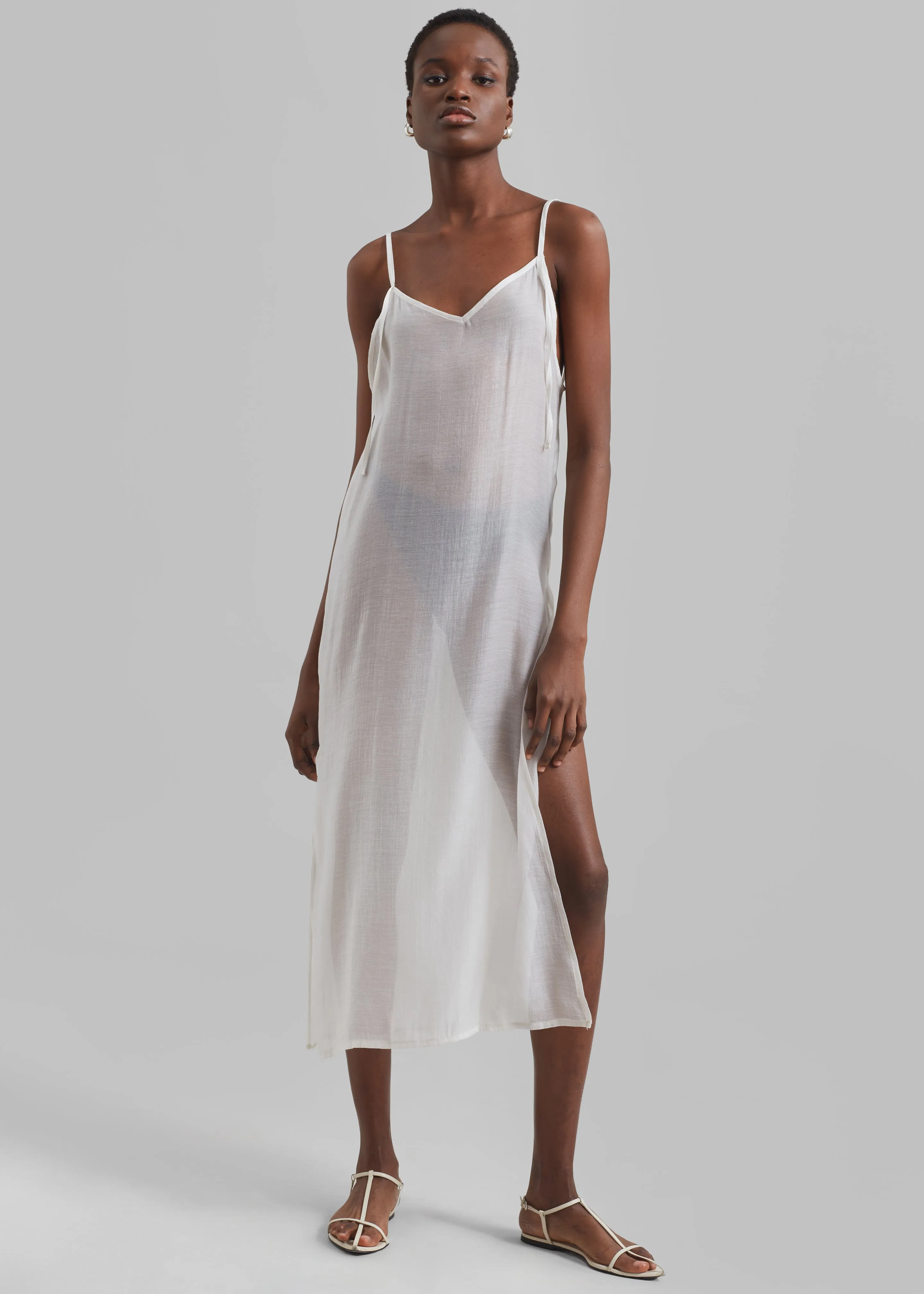 Madeline Sheer Midi Dress - Off White sold by Frankie Shop product image thumbnail 2