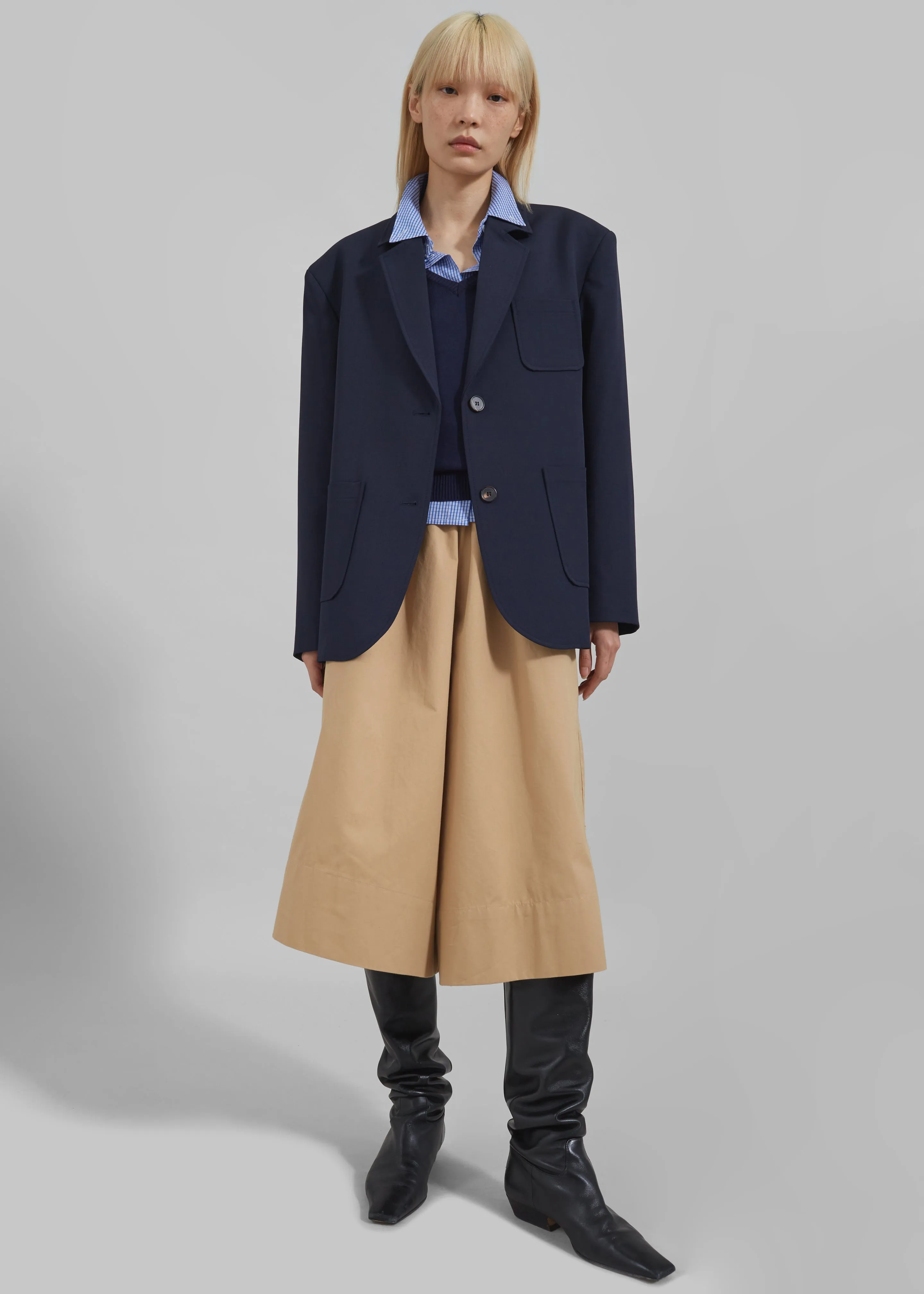 Nia Cropped Wide Pants - Beige sold by Frankie Shop product image thumbnail 3