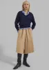 Nia Cropped Wide Pants - Beige sold by Frankie Shop