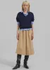 Nia Cropped Wide Pants - Beige sold by Frankie Shop