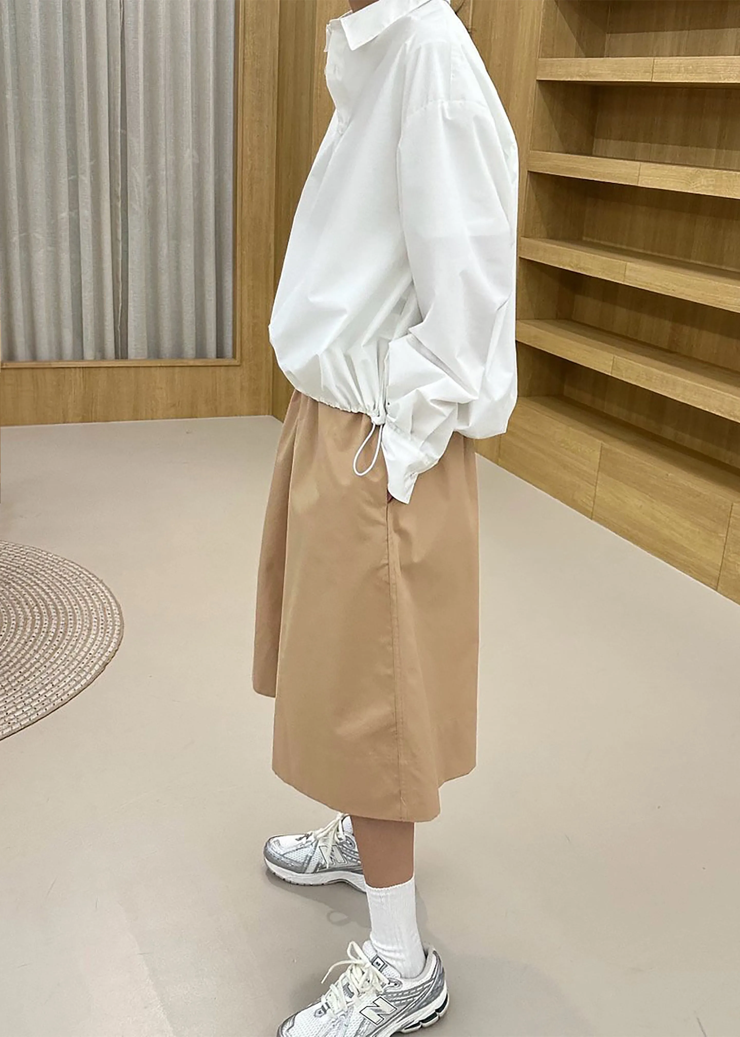 Nia Cropped Wide Pants - Beige sold by Frankie Shop product image thumbnail 5