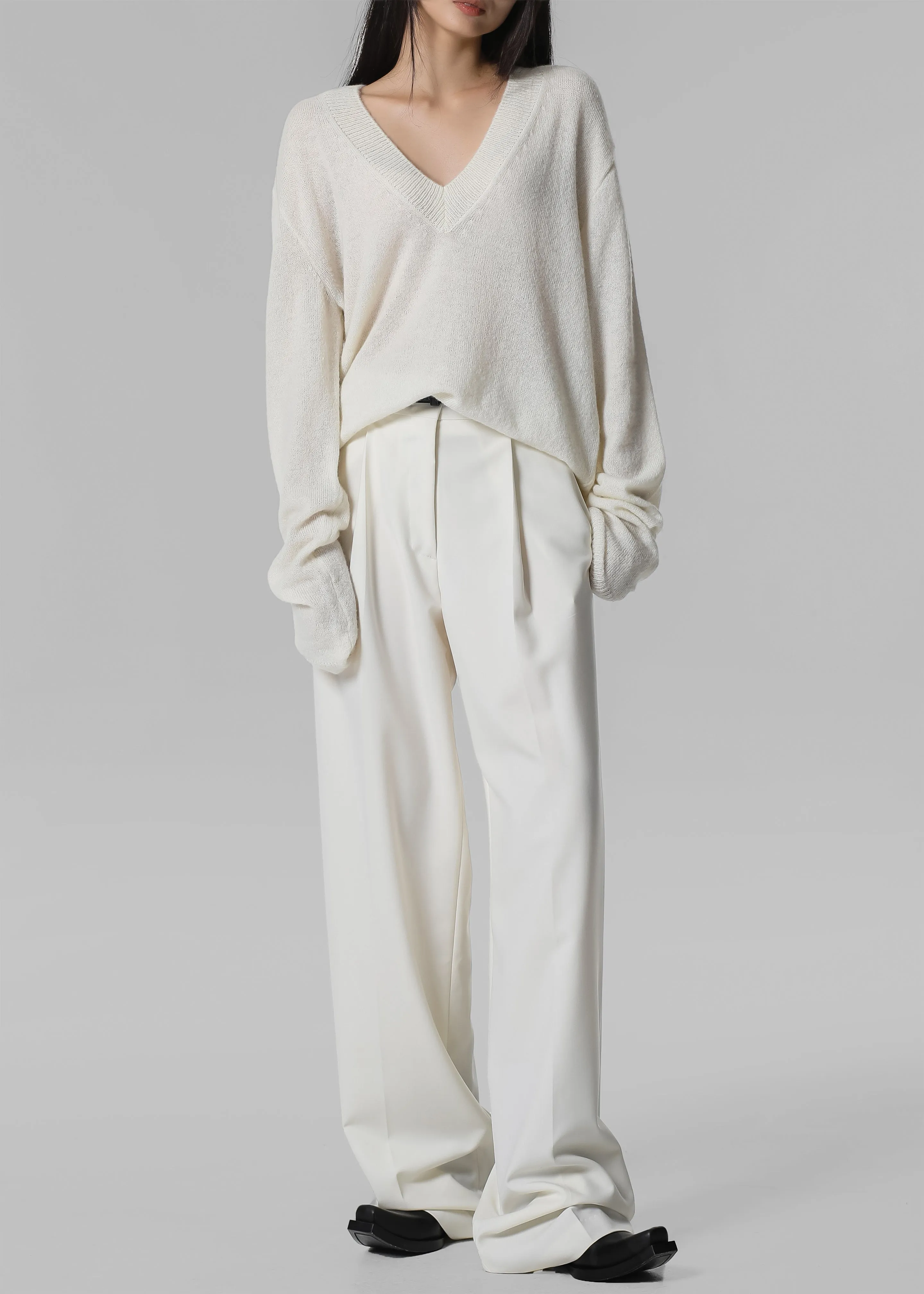 Brayden V Neck Sweater - Cream sold by Frankie Shop product image thumbnail 2