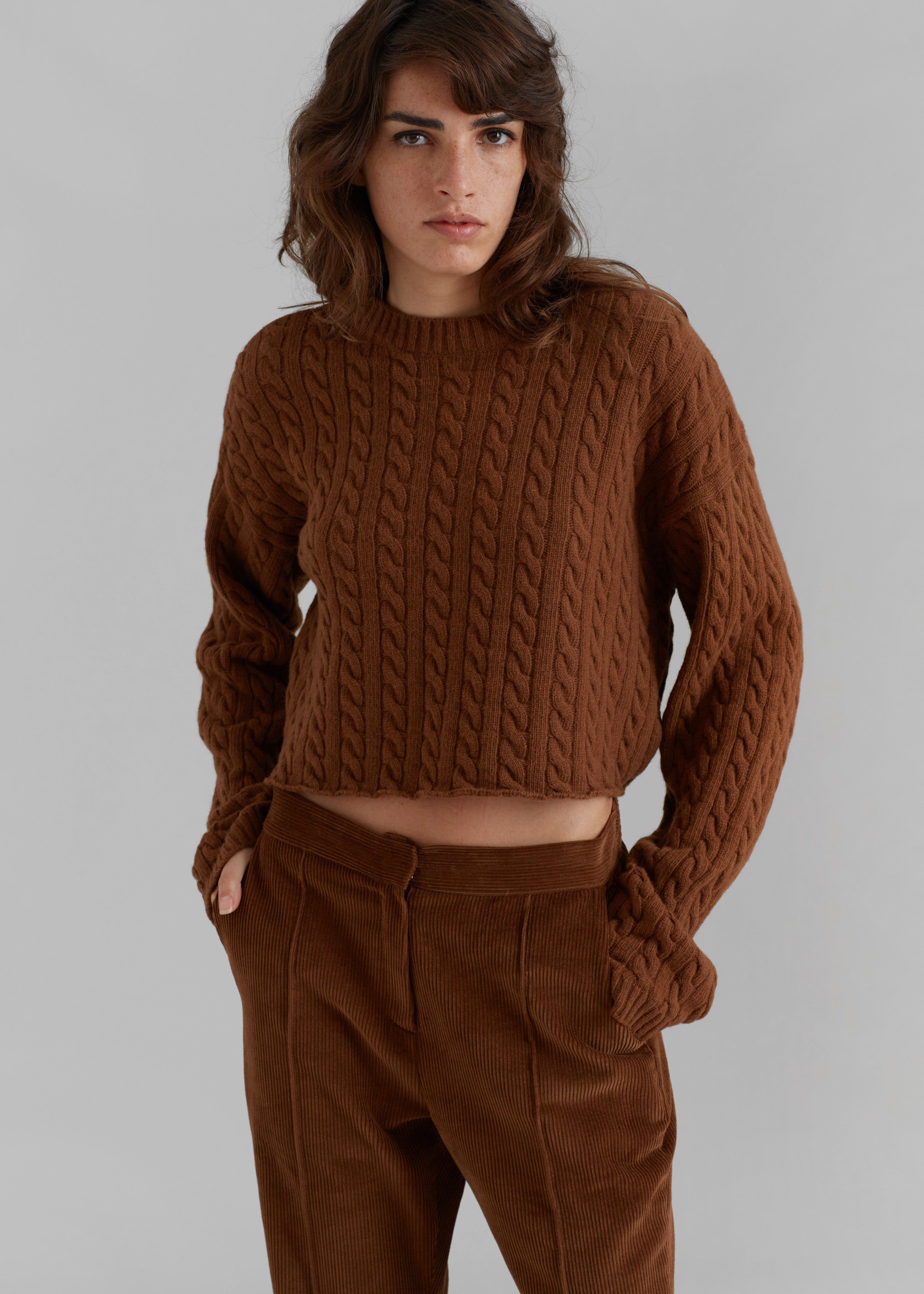 Lydian Corduroy Flare Pants - Brown sold by Frankie Shop product image thumbnail 3