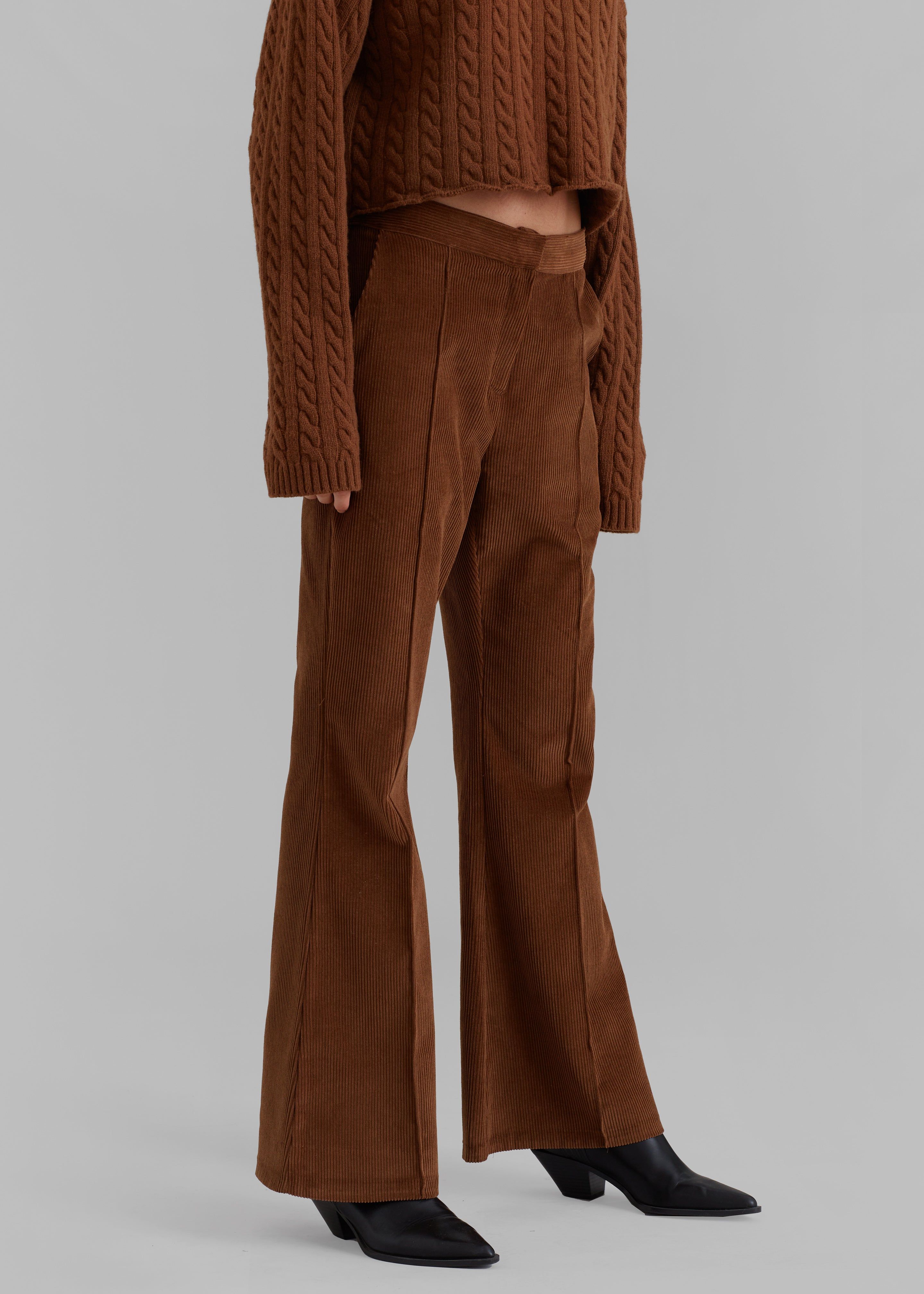 Lydian Corduroy Flare Pants - Brown sold by Frankie Shop product image thumbnail 5