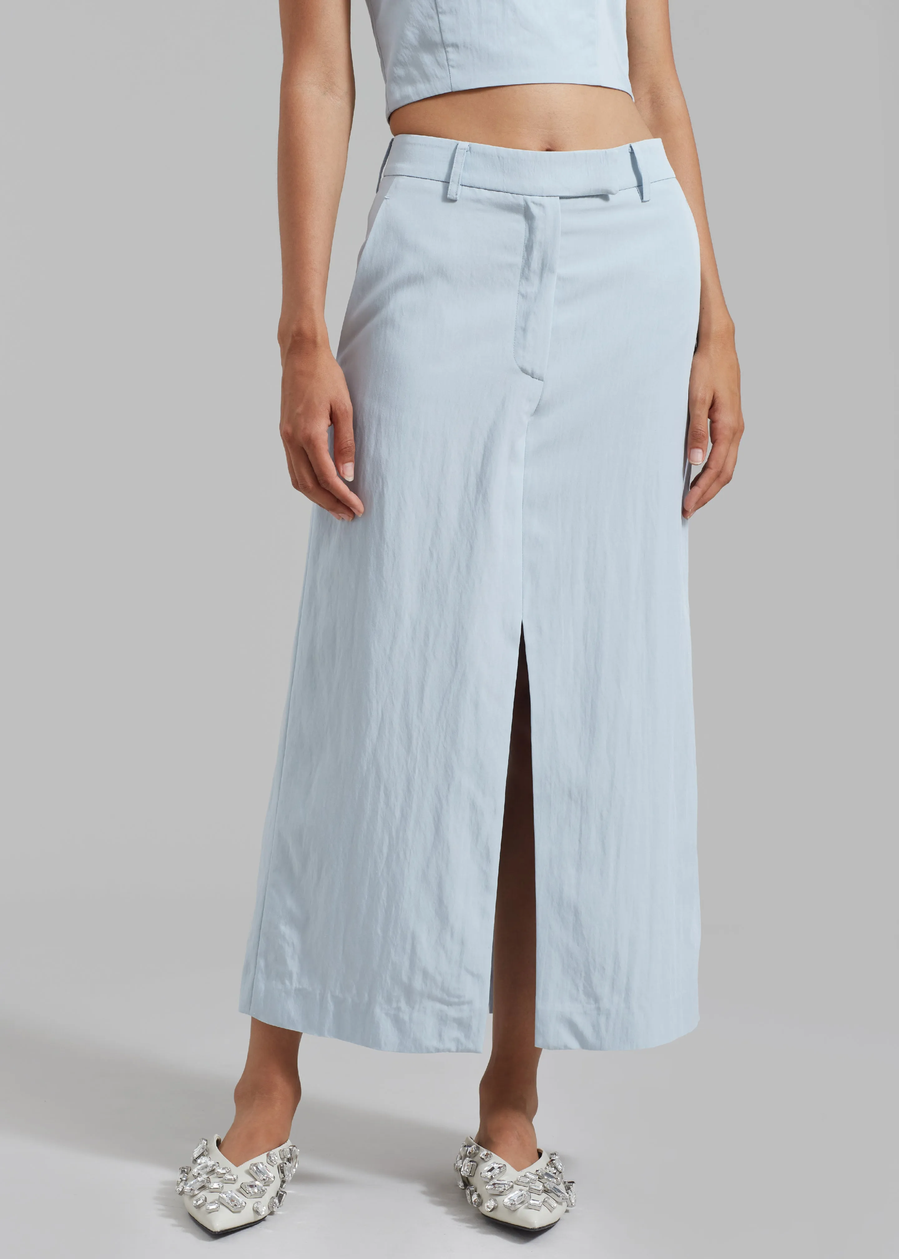 Anastasia Slit Midi Skirt - Sky sold by Frankie Shop product image thumbnail 2