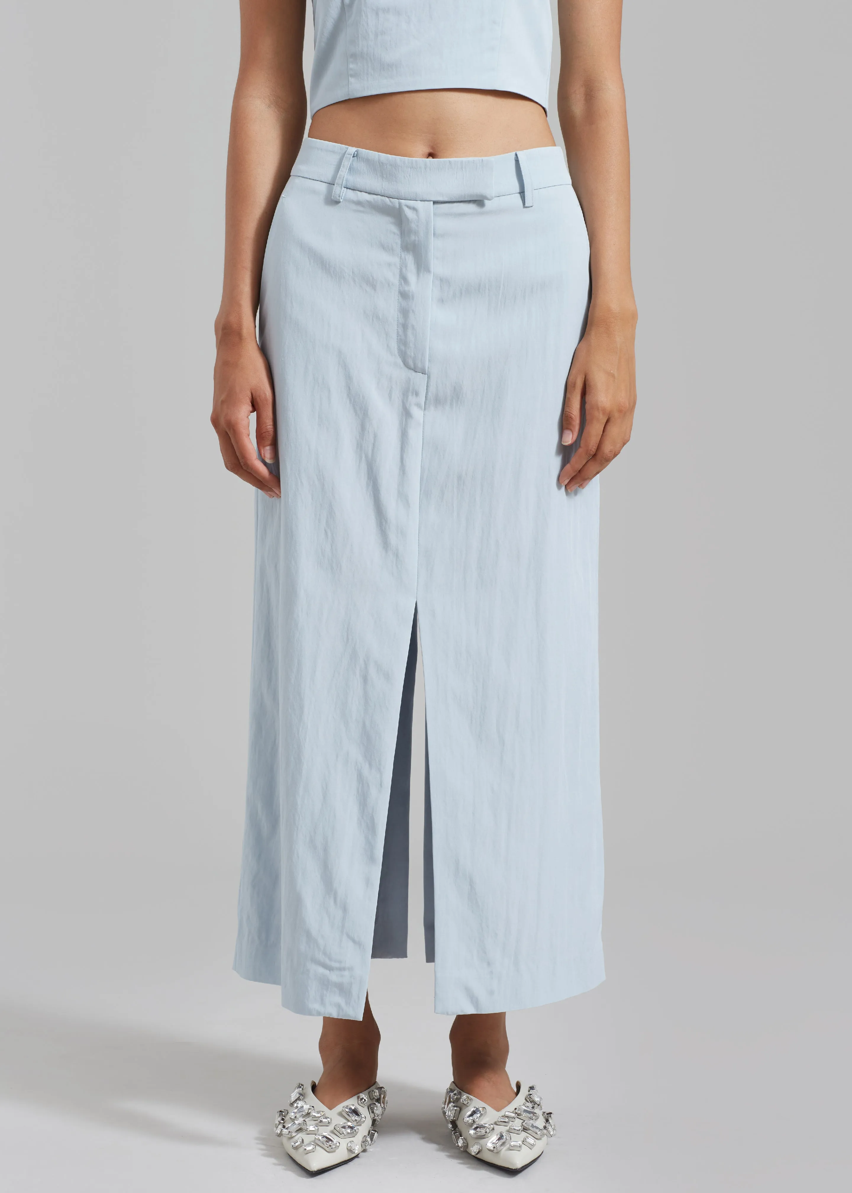 Anastasia Slit Midi Skirt - Sky sold by Frankie Shop product image thumbnail 5